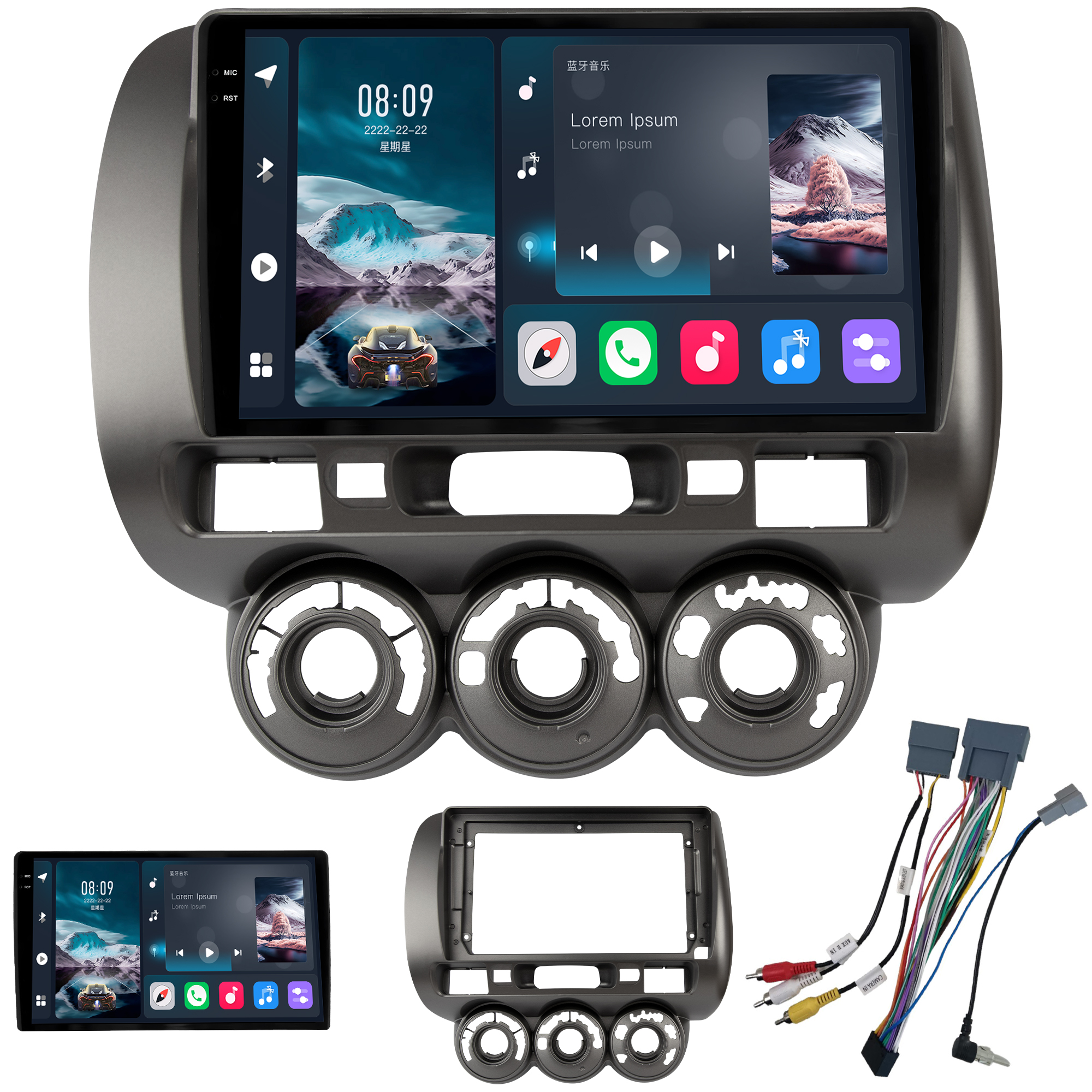 MULTIMÍDIA <BR> SOAUDIO S LINE <BR> 2RAM 64GB QLED 9'' <BR> FIT 2003 A 2007 - Imagem 3