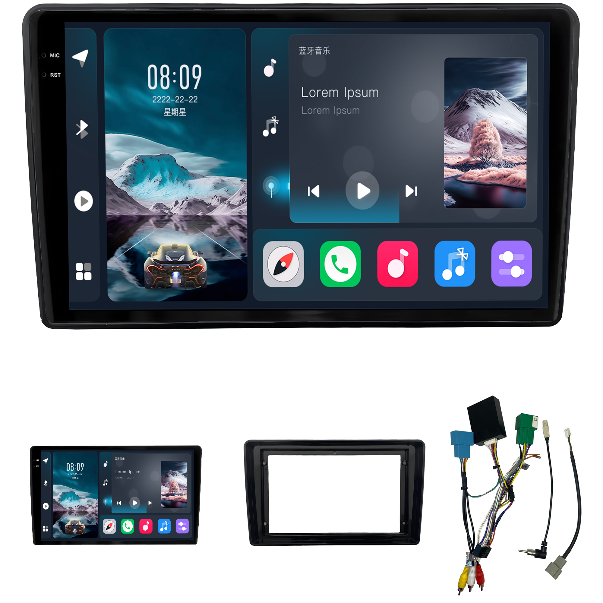 MULTIMÍDIA<BR>SOAUDIO S LINE <BR> 2RAM 64GB QLED 9"<BR> TORO 2022 ACIMA - Imagem 2