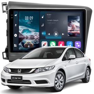 MULTIMÍDIA <BR> SOAUDIO S LINE <BR> 2RAM 64GB QLED 9'' <BR> CIVIC G9 2012 A 2016