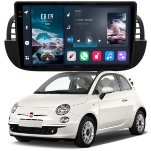 MULTIMÍDIA<BR>SOAUDIO S LINE <BR> 2RAM 64GB QLED 9"<BR> FIAT 500