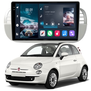 MULTIMÍDIA<BR>SOAUDIO S LINE <BR> 2RAM 64GB QLED 9"<BR> FIAT 500