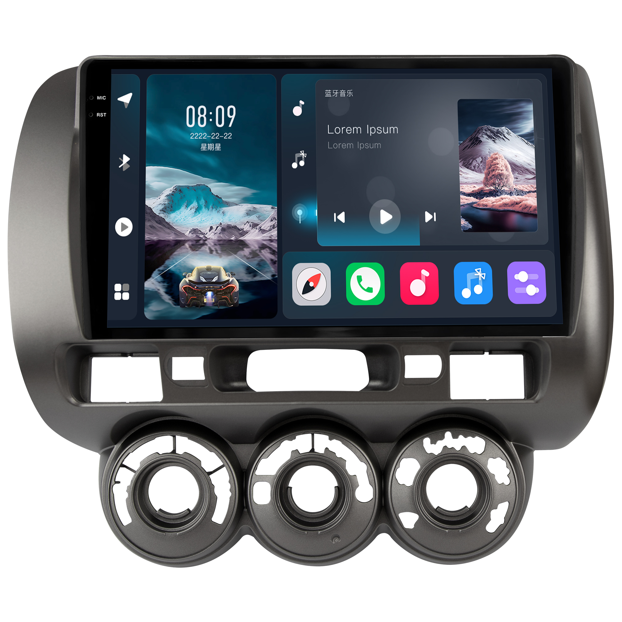 MULTIMÍDIA <BR> SOAUDIO S LINE <BR> 2RAM 64GB QLED 9'' <BR> FIT 2003 A 2007 - Imagem 2