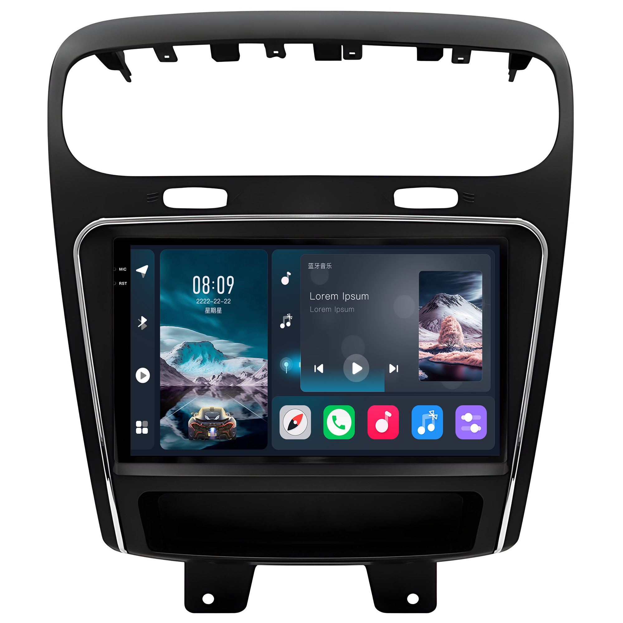 MULTIMÍDIA <BR> SOAUDIO S LINE <BR> 2RAM 64GB QLED 9'' <BR> DODGE JOURNEY <BR> 2012 A 2017 - Imagem 3