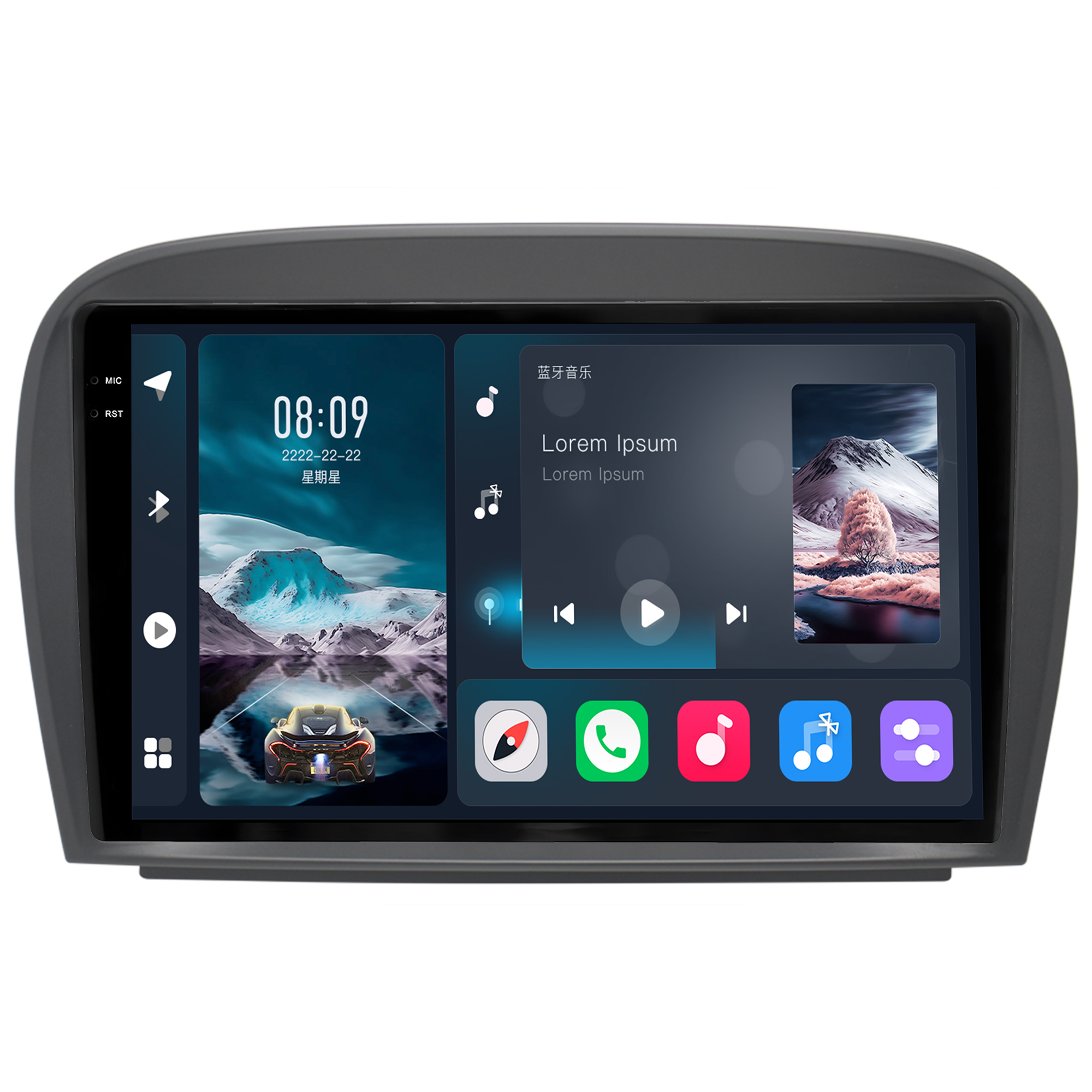 MULTIMÍDIA <BR> SOAUDIO S LINE <BR> 2RAM 64GB QLED 9" <BR> CLASS SL SL350 SL500 <BR> SL600 SL63 AMG SL65 AMG <BR> 2004 A 2011 - Imagem 3