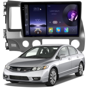 MULTIMÍDIA ADAK <BR> 2RAM 64GB QLED 10" <BR> NEW CIVIC 2007 A 2011