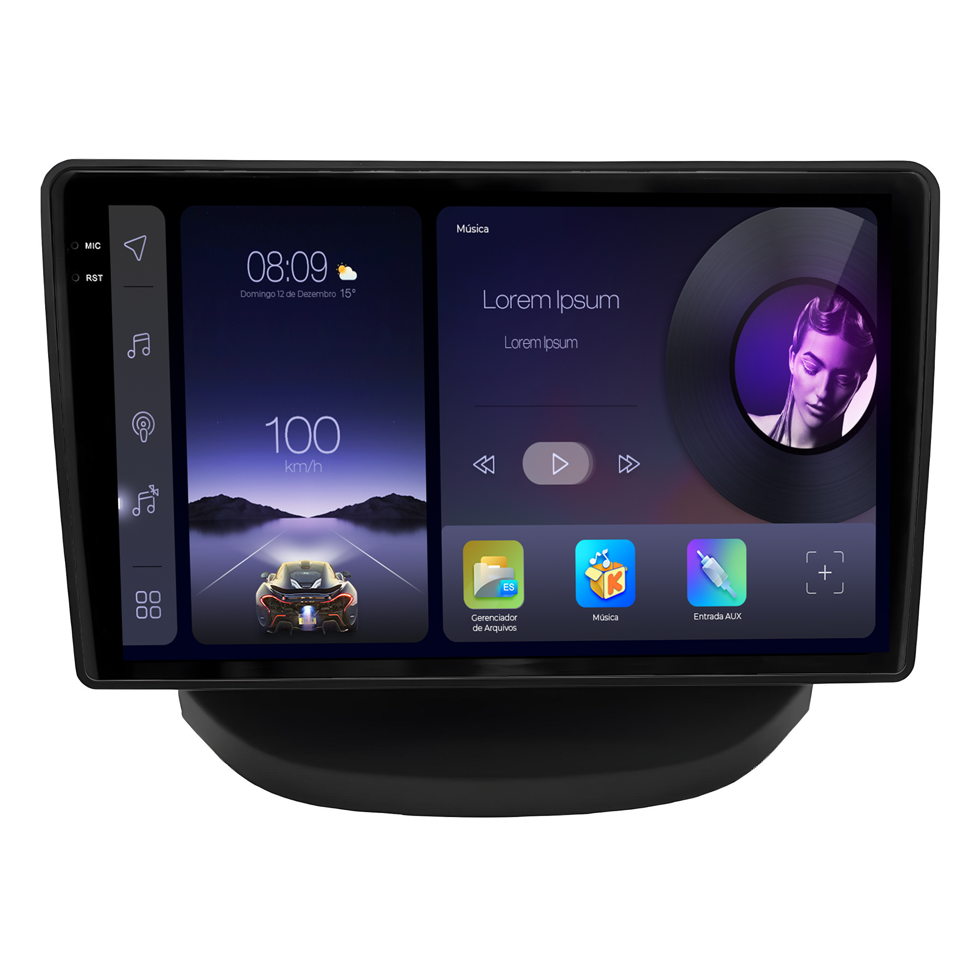 MULTIMÍDIA ADAK <BR> 2RAM 64GB QLED 9'' <BR> HB20 2012 A 2019 - Imagem 3