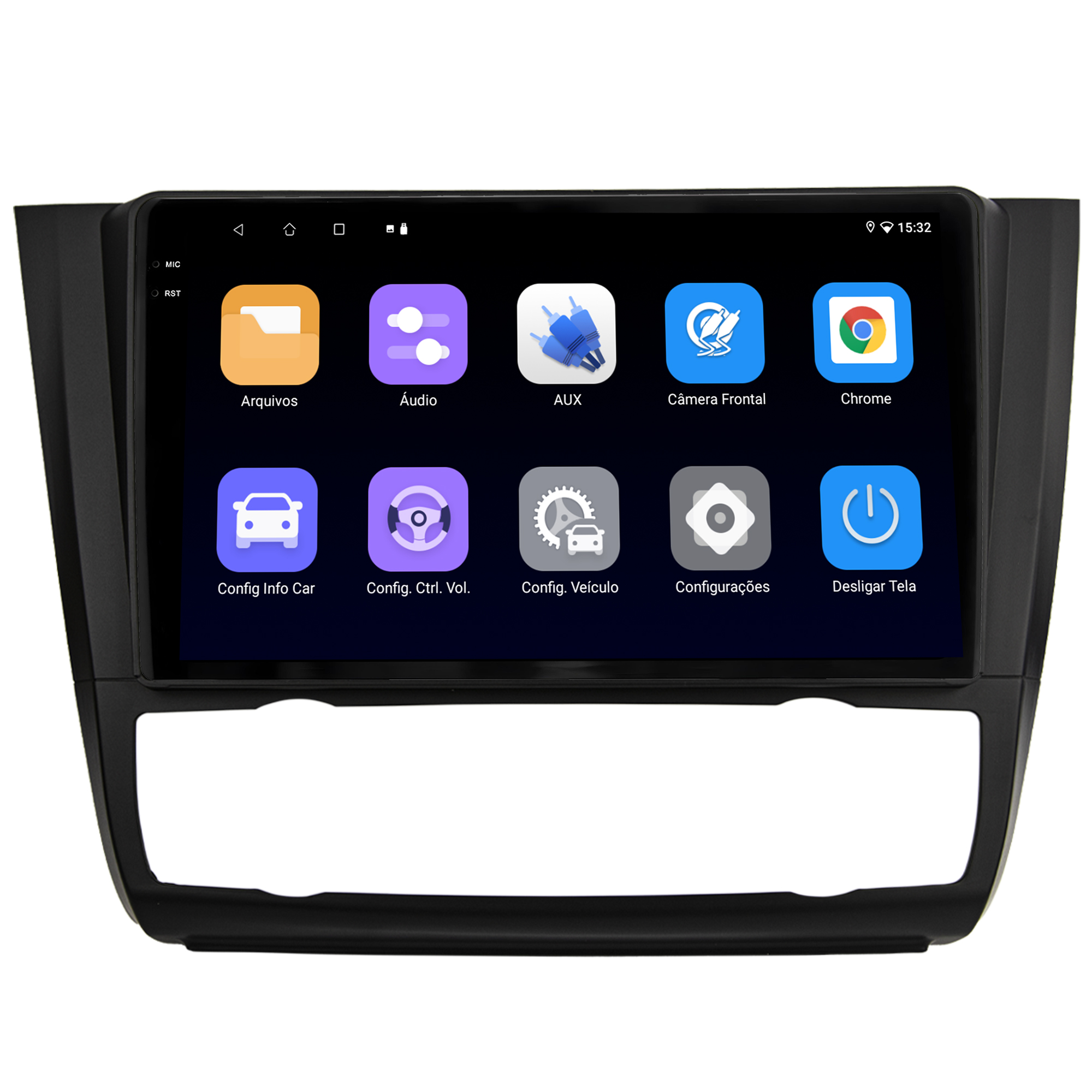 MULTIMÍDIA <BR> SOAUDIO S LINE <BR> 2RAM 64GB QLED 9'' <BR> SÉRIE 1 118i 120i 130i 135i <BR> 2006 A 2012 <BR> AR DIGITAL - Imagem 4