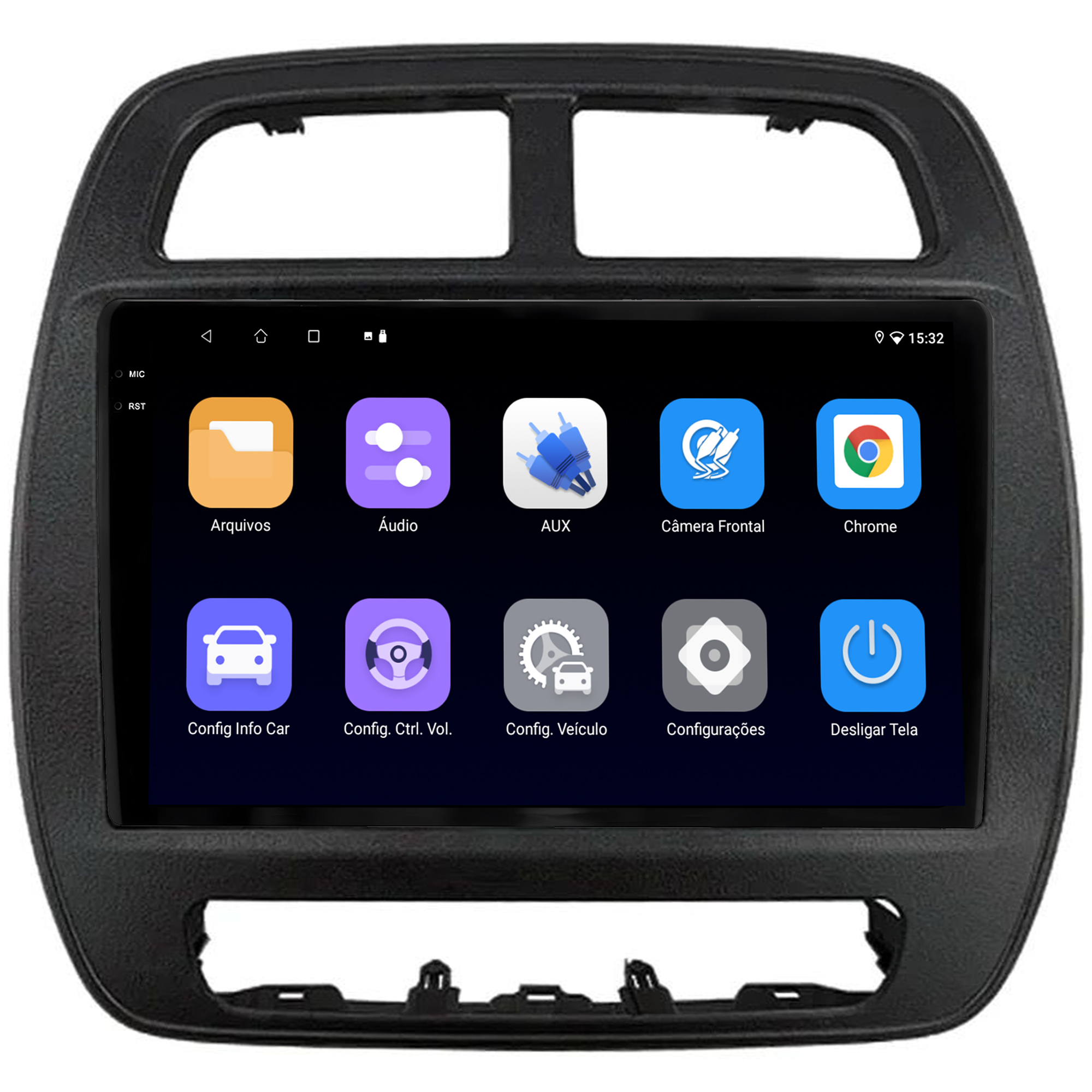 MULTIMÍDIA <BR> SOAUDIO S LINE <BR> 2RAM 64GB QLED 10" <BR> KWID - Imagem 4