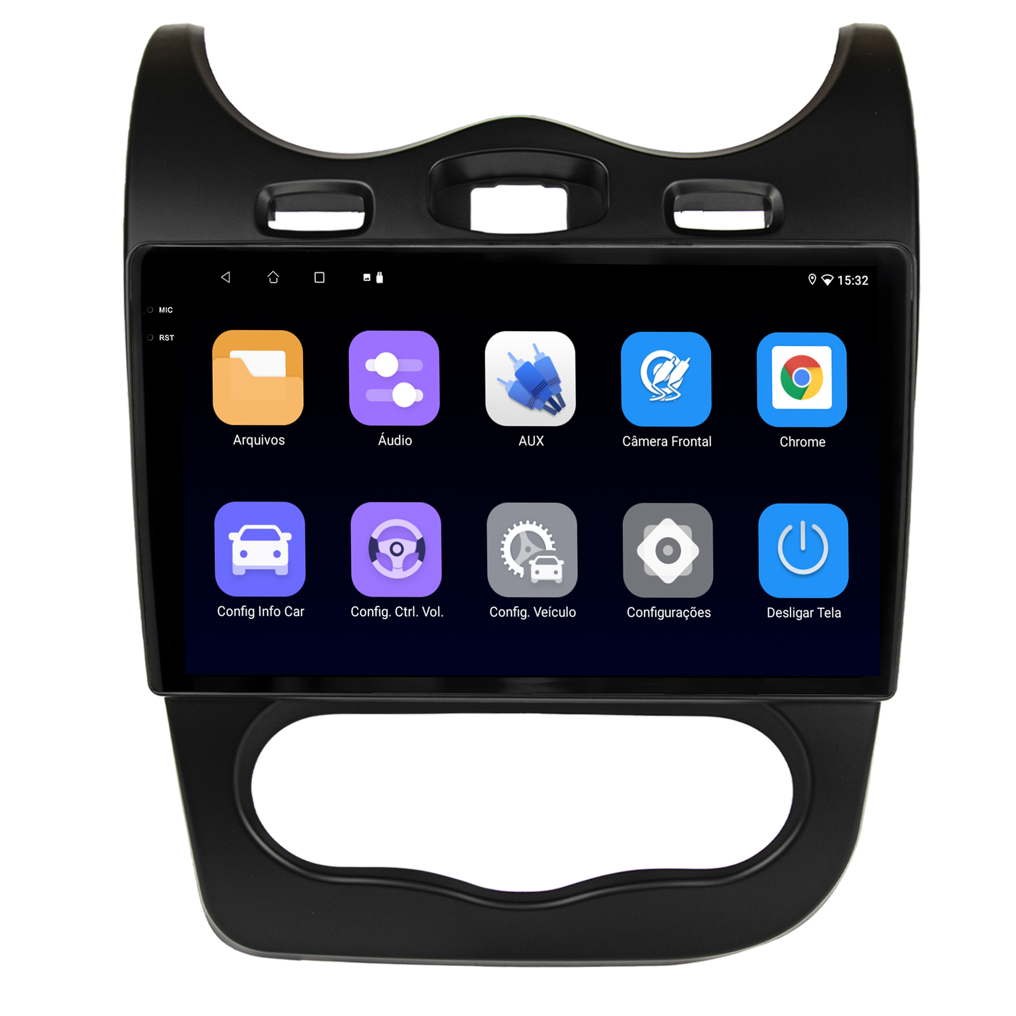 MULTIMÍDIA <BR> SOAUDIO S LINE <BR> 2RAM 64GB QLED 10" <BR> SANDERO <BR> LOGAN 2012 A 2014 - Imagem 4