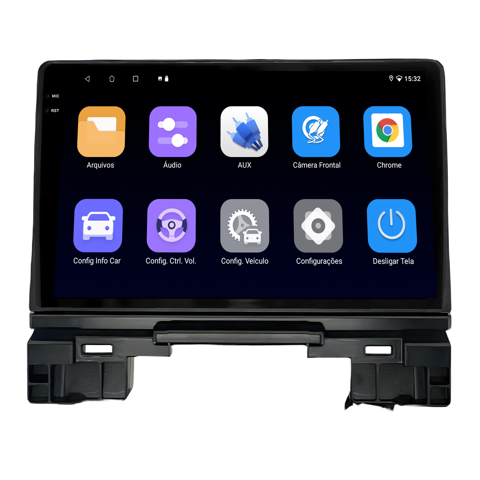 MULTIMÍDIA <BR> SOAUDIO S LINE <BR> 2RAM 64GB QLED 10'' <BR> HRV 2022 ACIMA - Imagem 4
