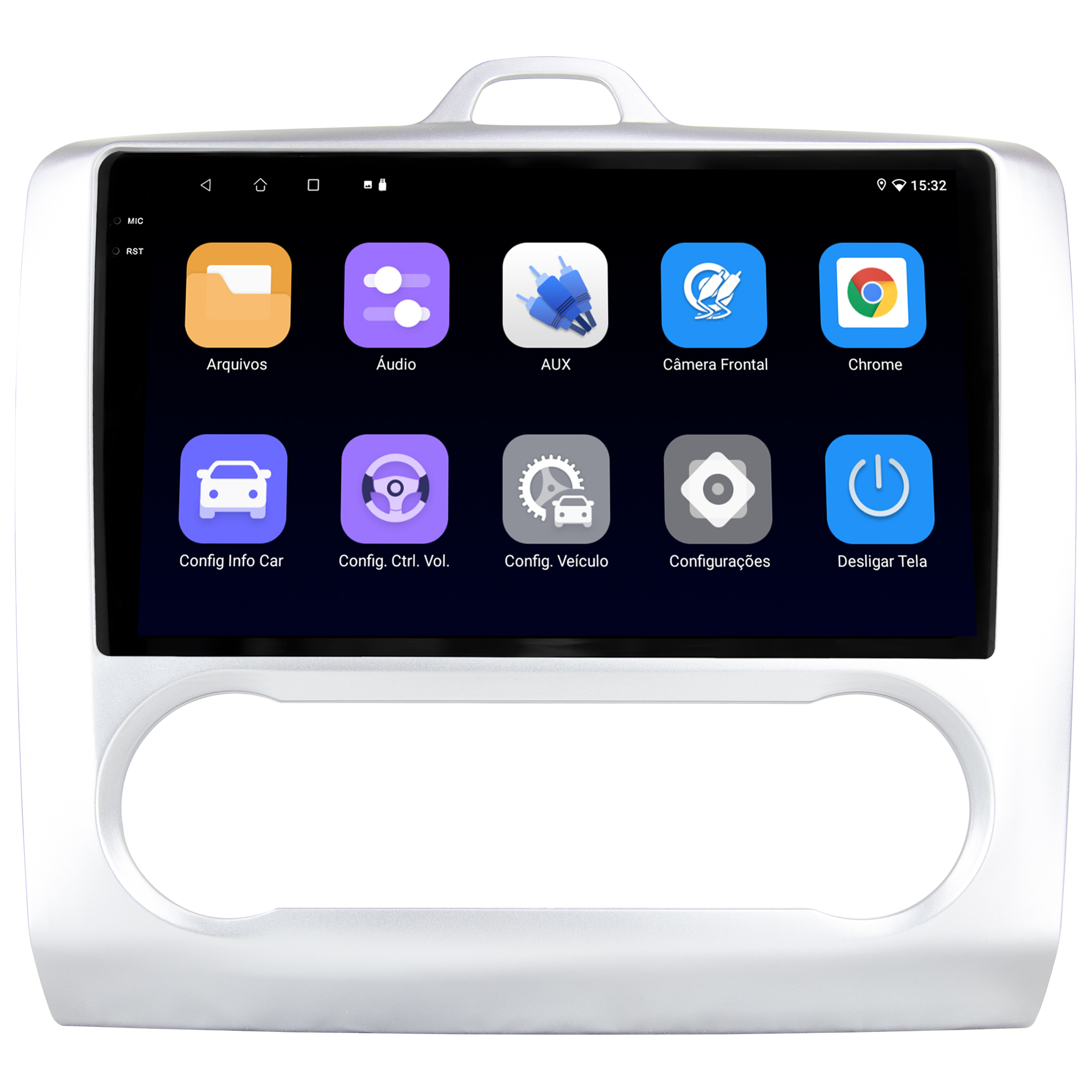 MULTIMÍDIA <BR> SOAUDIO S LINE <BR> 2RAM 64GB QLED 9'' <BR> FORD FOCUS <BR> AR DIGITAL <BR> 2009 A 2013 - Imagem 4