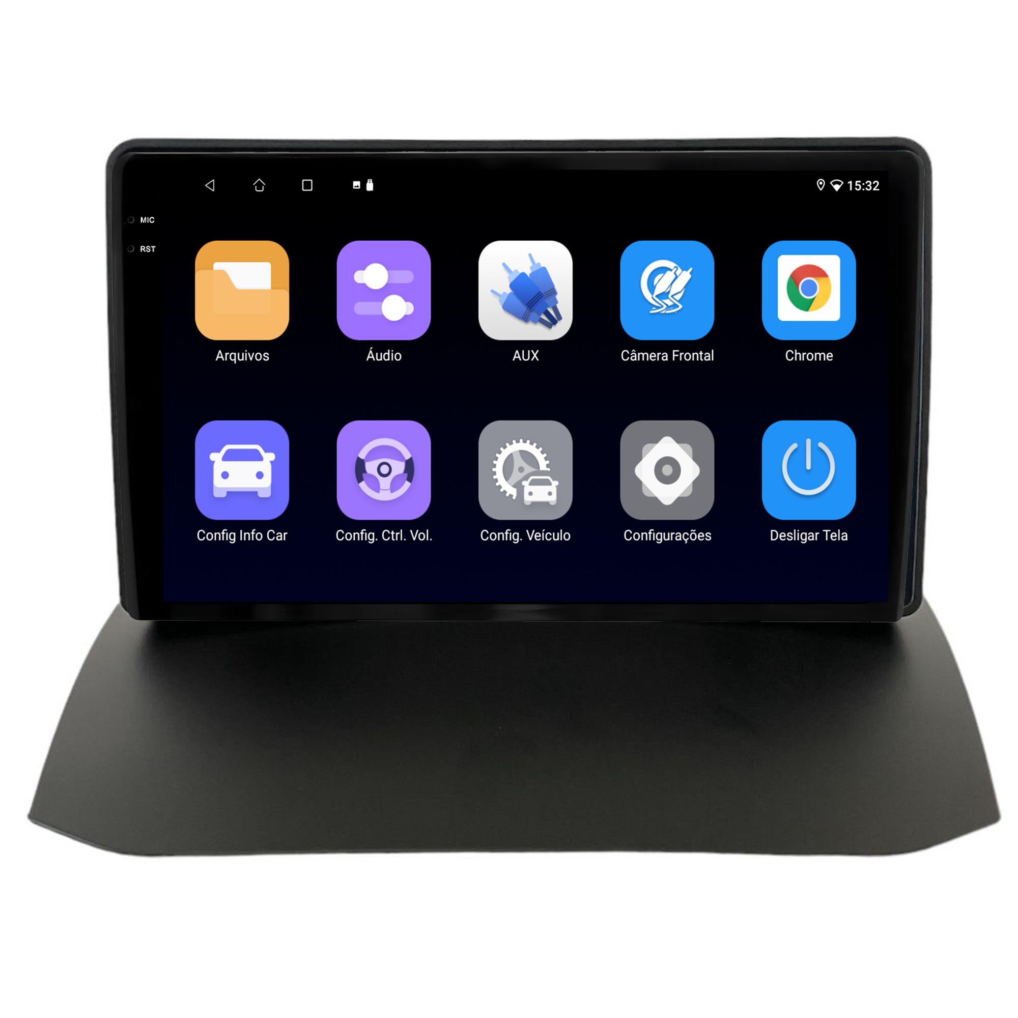 MULTIMÍDIA ADAK <BR> 2RAM 64GB QLED 9'' <BR> FIESTA NEW FIESTA <BR> ATÉ 2015 <BR> MODELO MEXICANO - Imagem 4