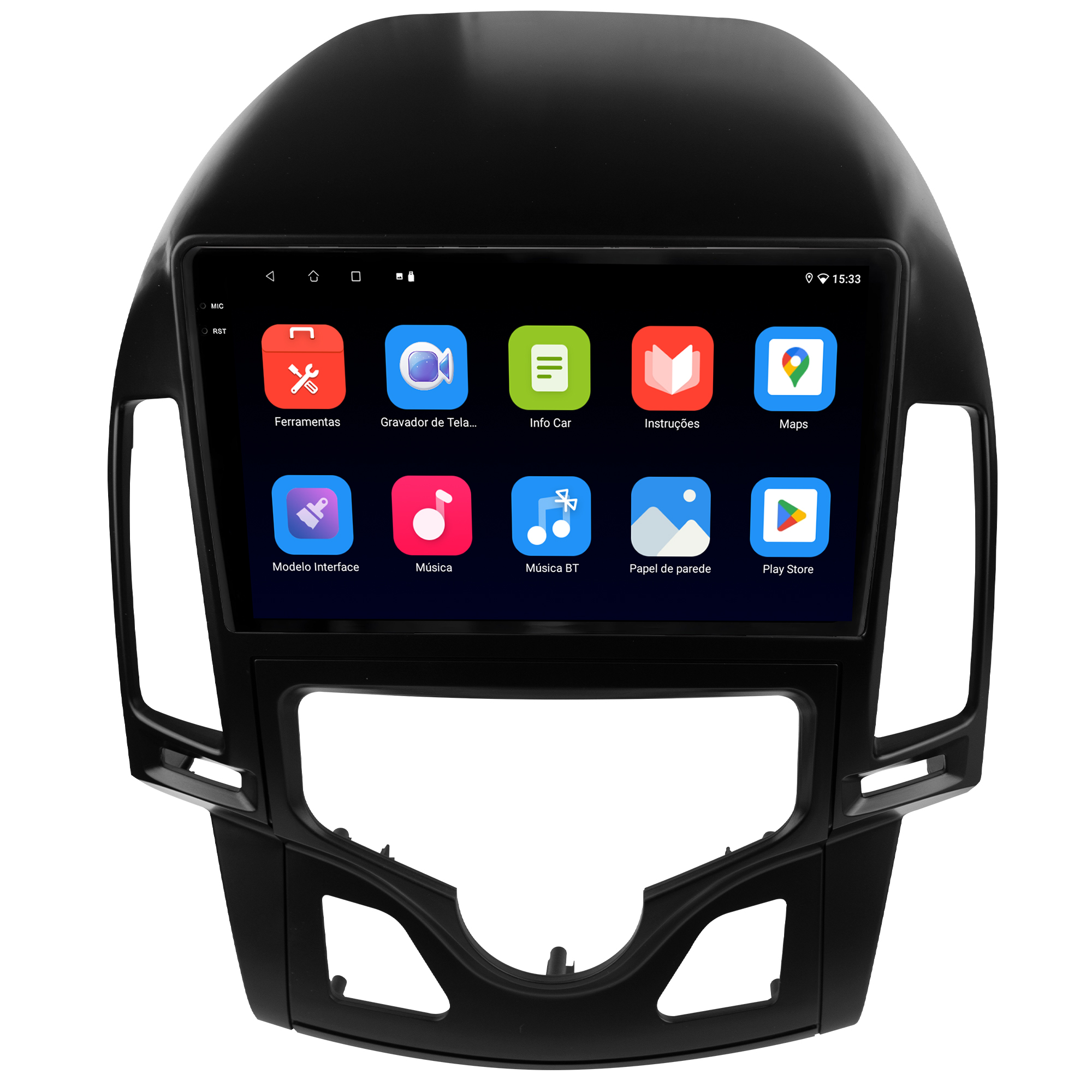 MULTIMÍDIA <BR> SOAUDIO S LINE <BR> 2RAM 64GB QLED 9''<BR> I30 2009 A 2012 <BR> AR DIGITAL - Imagem 5