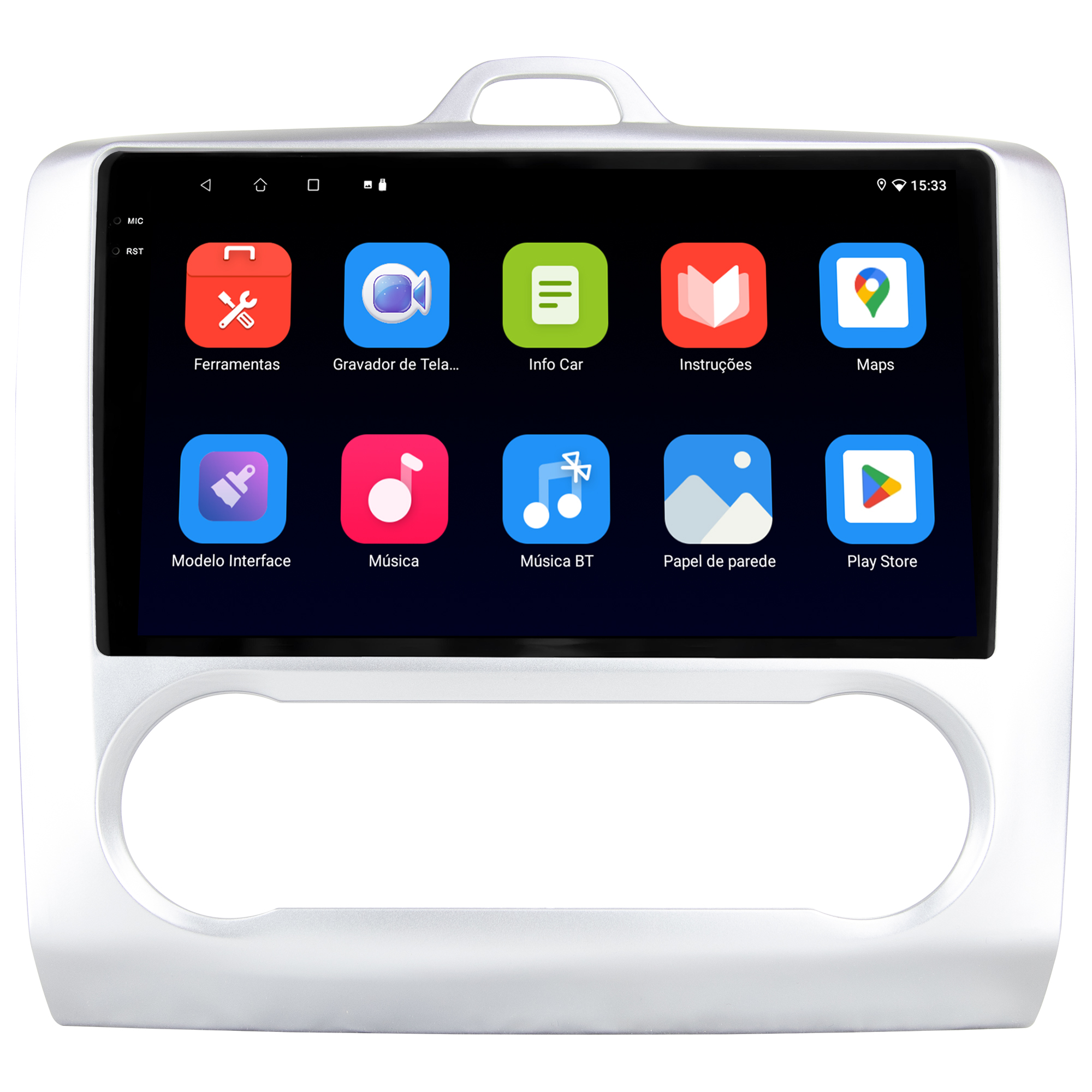 MULTIMÍDIA <BR> SOAUDIO S LINE <BR> 2RAM 64GB QLED 9'' <BR> FORD FOCUS <BR> AR DIGITAL <BR> 2009 A 2013 - Imagem 5