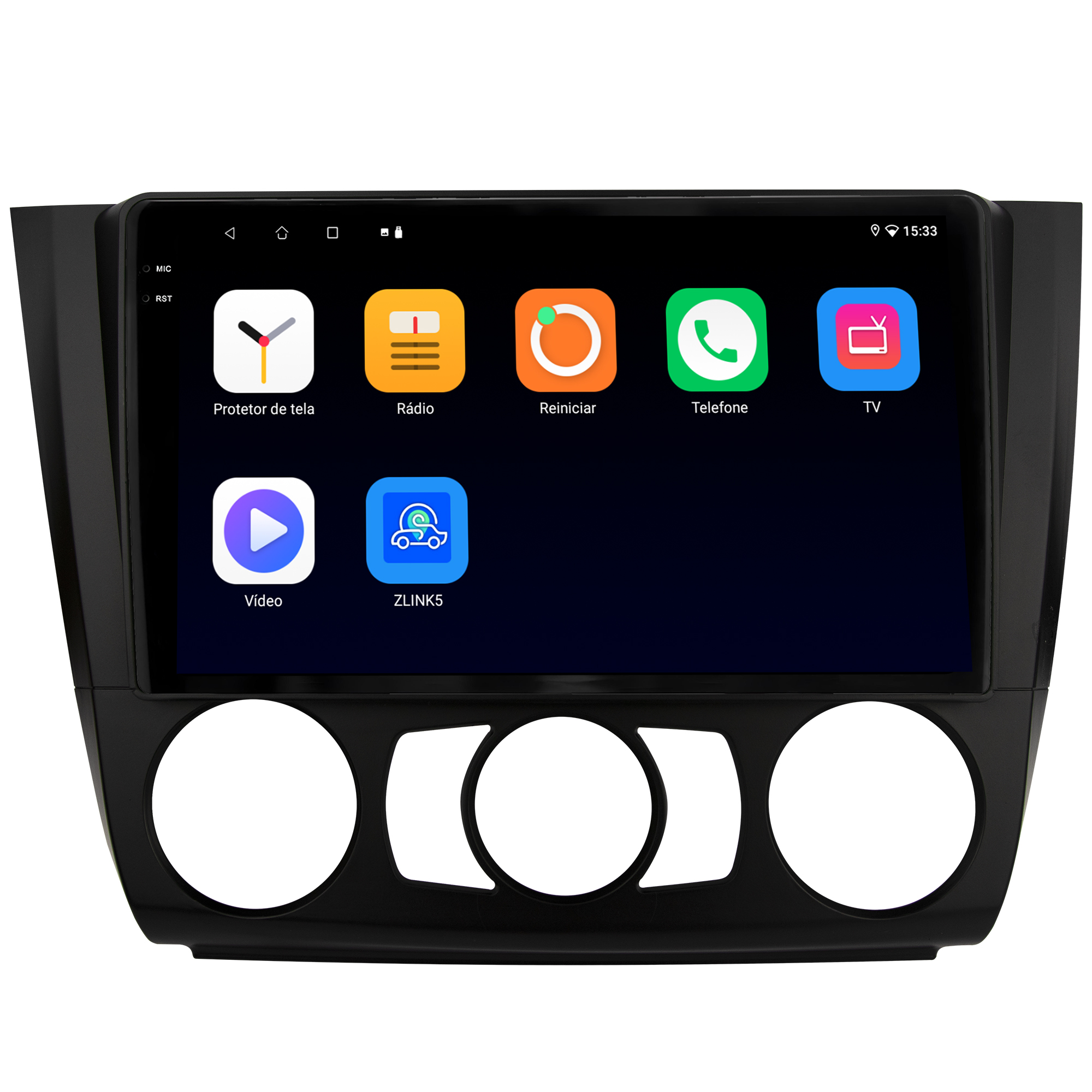 MULTIMÍDIA <BR> SOAUDIO S LINE <BR> 2RAM 64GB QLED 9'' <BR> SÉRIE 1 118i 120i 130i 135i <BR> 2006 A 2012 <BR> AR AR ANALÓGICO - Imagem 6