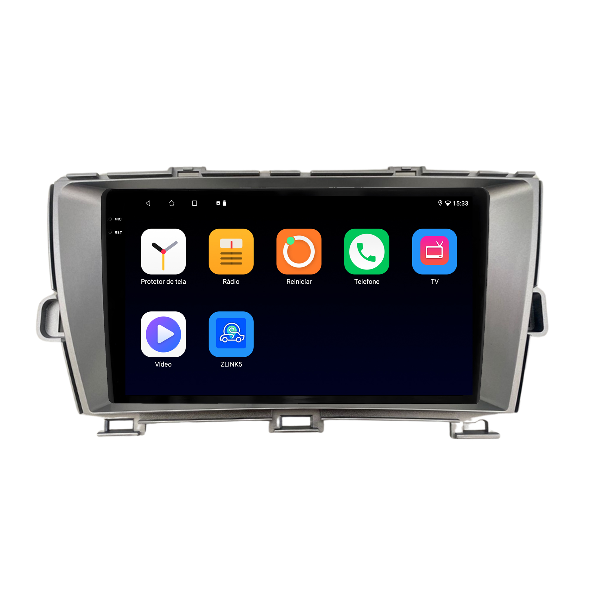 MULTIMÍDIA ADAK <BR> 2RAM 64GB QLED 9"<BR> PRIUS 2011 A 2015 - Imagem 6