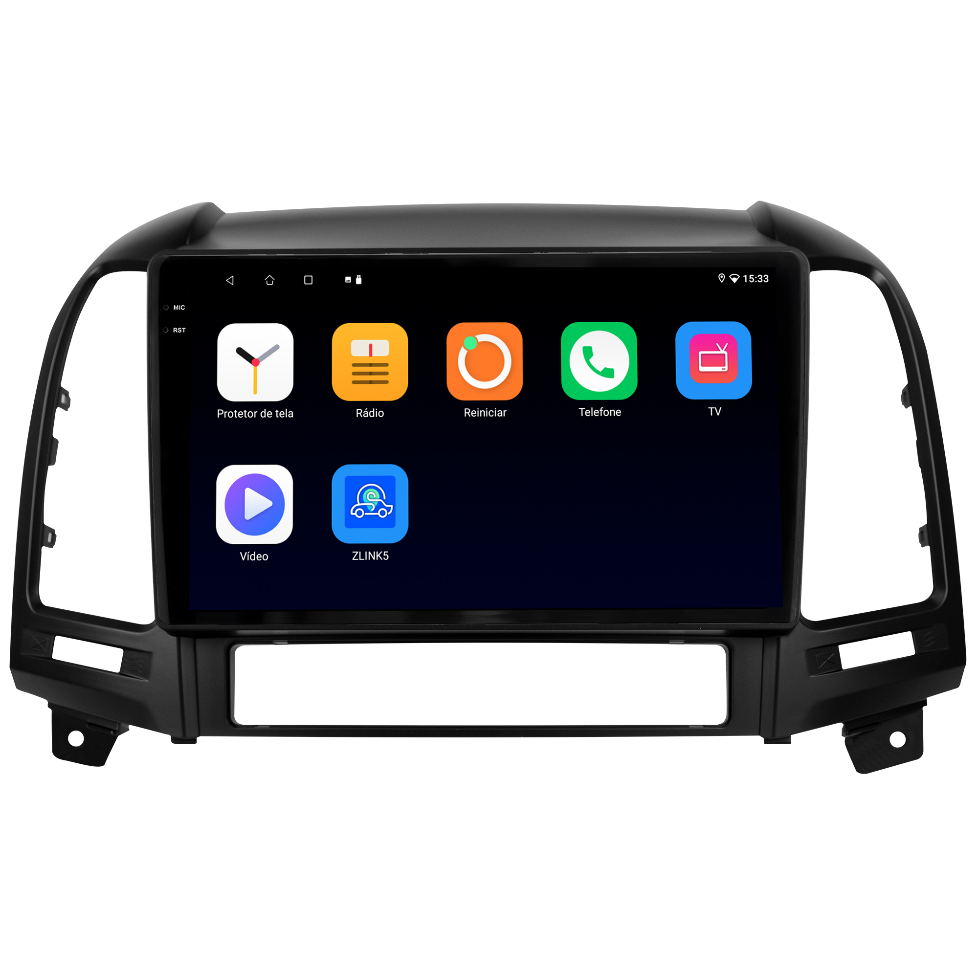 MULTIMÍDIA <BR> SOAUDIO S LINE <BR> 2RAM 64GB QLED 9''<BR> SANTA FÉ 2007 A 2013 - Imagem 6