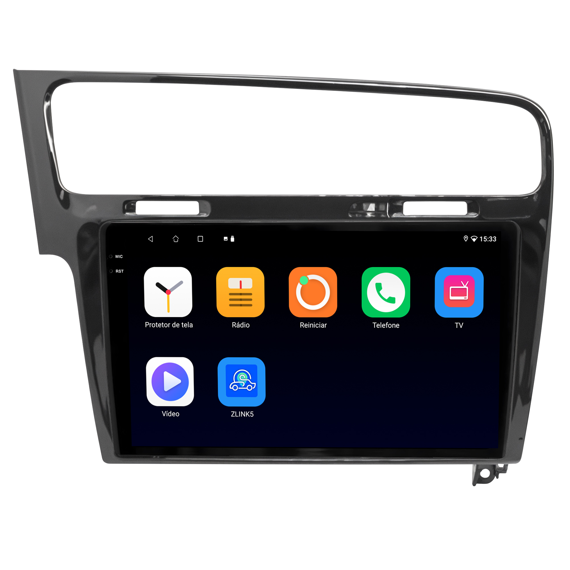 MULTIMÍDIA ADAK <BR> 2RAM 64GB QLED 10''<BR> GOLF 2013 A 2022 - Imagem 6