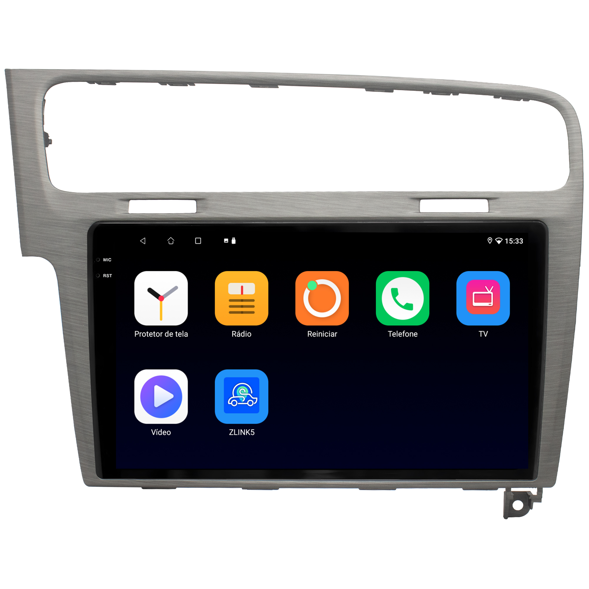 MULTIMÍDIA ADAK <BR> 2RAM 64GB QLED 10''<BR> GOLF 2013 A 2022 - Imagem 6