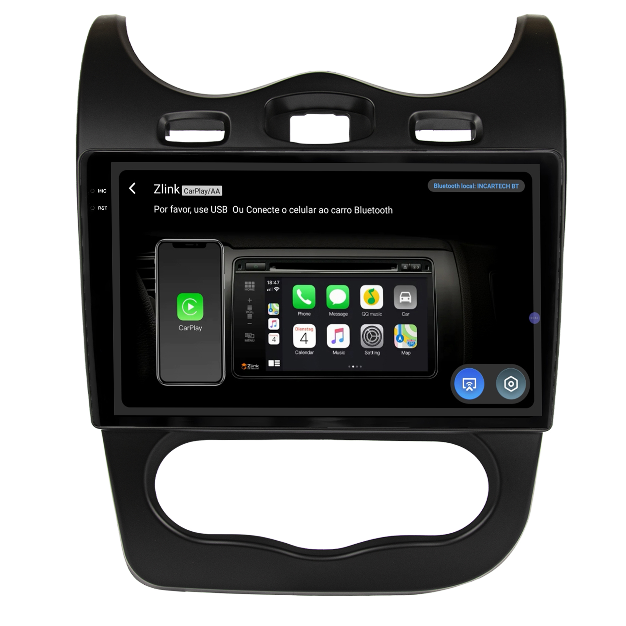 MULTIMÍDIA <BR> SOAUDIO S LINE <BR> 2RAM 64GB QLED 10" <BR> SANDERO <BR> LOGAN 2012 A 2014 - Imagem 7