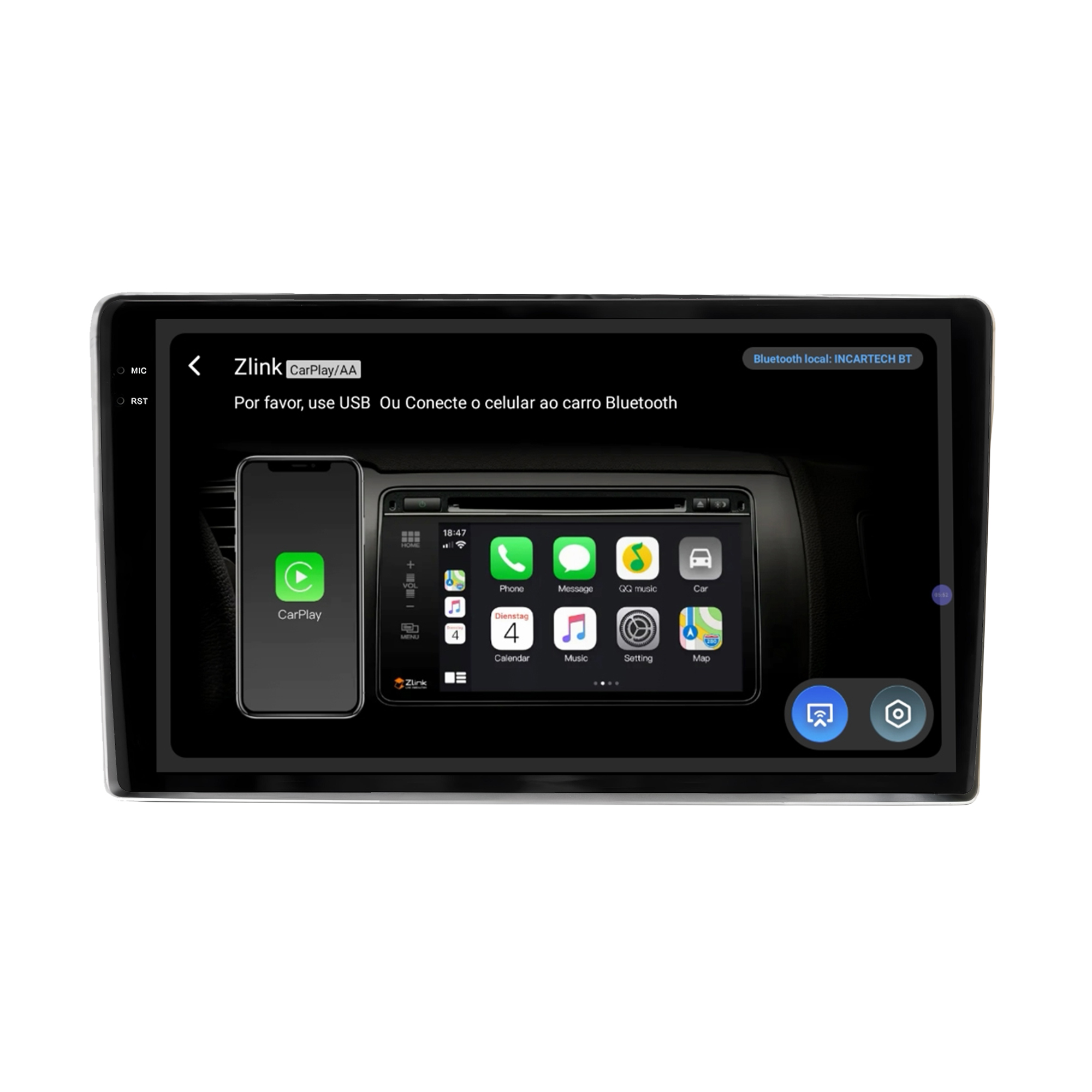 MULTIMÍDIA ADAK <BR> 2RAM 64GB QLED 9''<BR> GOLF 1999 A 2012 <BR> POLO 1993 A 2014 - Imagem 7