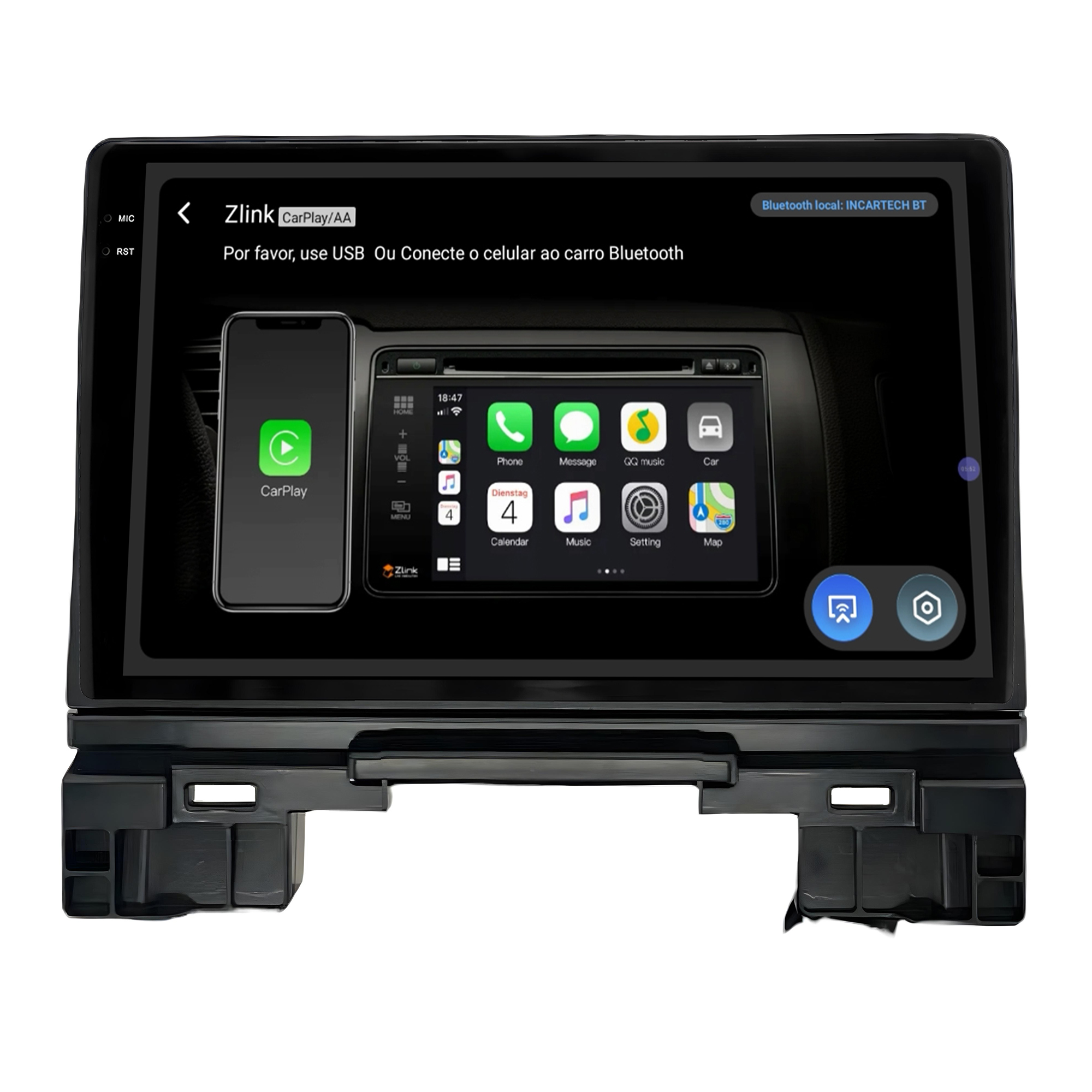 MULTIMÍDIA <BR> SOAUDIO S LINE <BR> 2RAM 64GB QLED 10'' <BR> HRV 2022 ACIMA - Imagem 7
