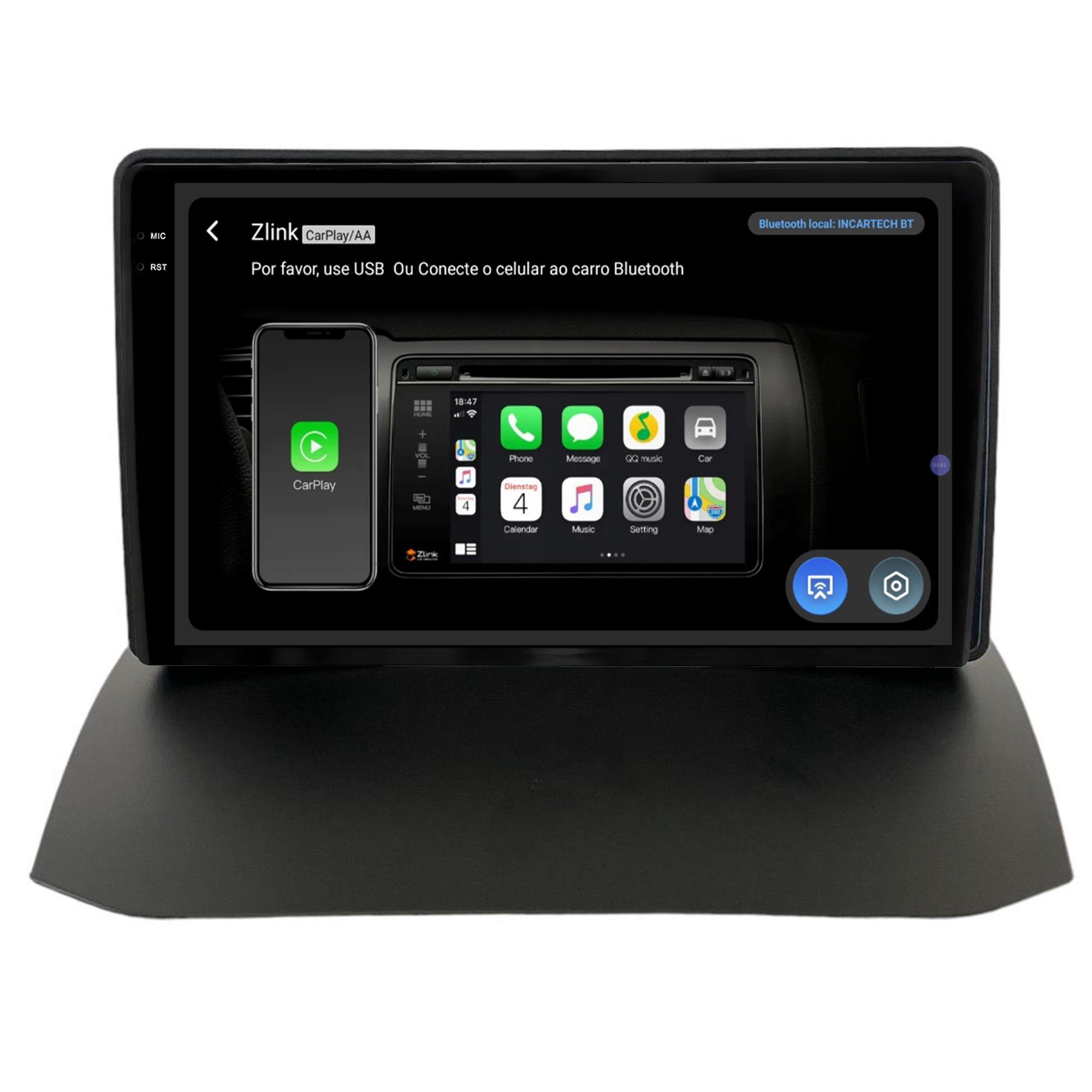 MULTIMÍDIA ADAK <BR> 2RAM 64GB QLED 9'' <BR> FIESTA NEW FIESTA <BR> ATÉ 2015 <BR> MODELO MEXICANO - Imagem 7