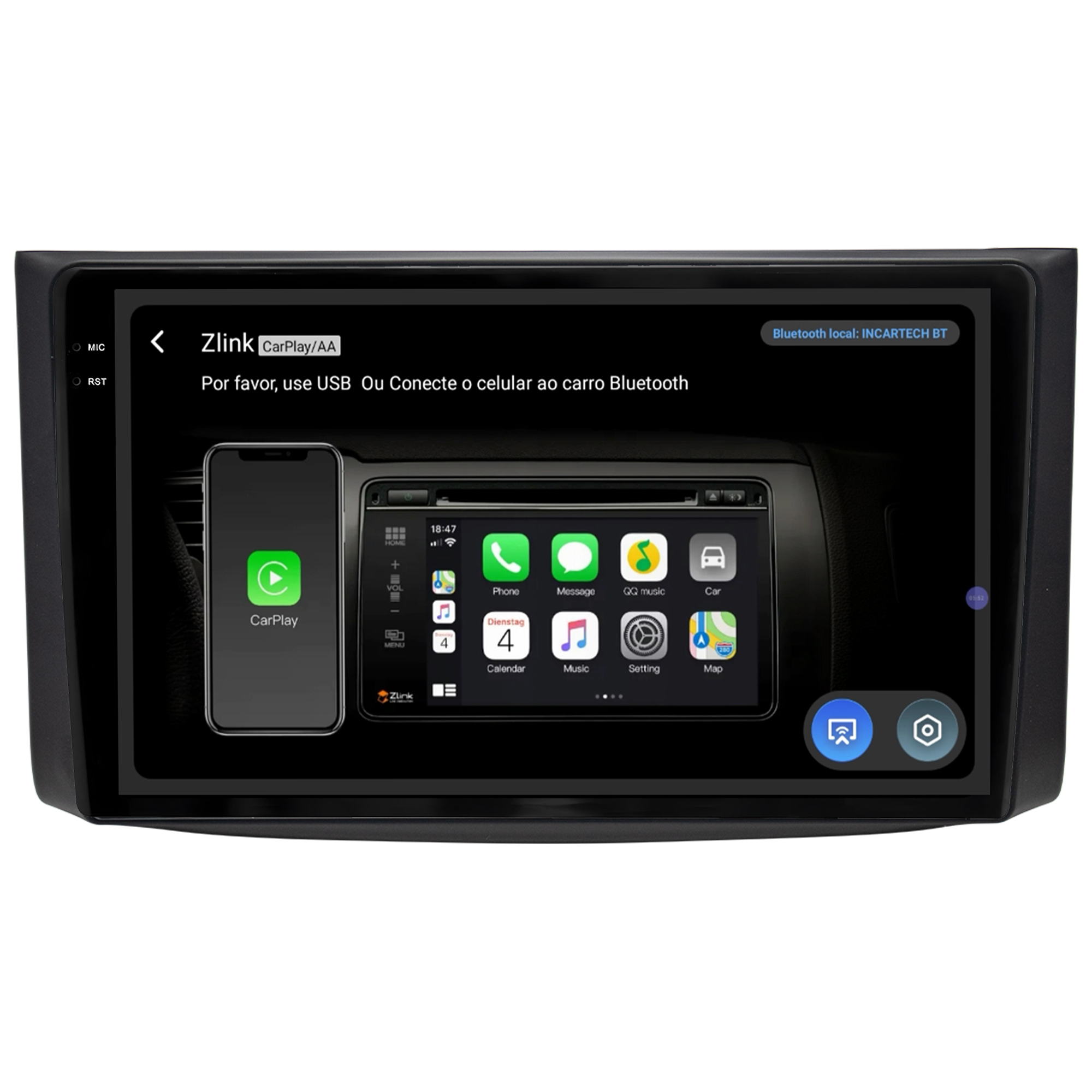 MULTIMÍDIA <BR> SOAUDIO S LINE <BR> 2RAM 64GB QLED 9" <BR> CAPTIVA - Imagem 7