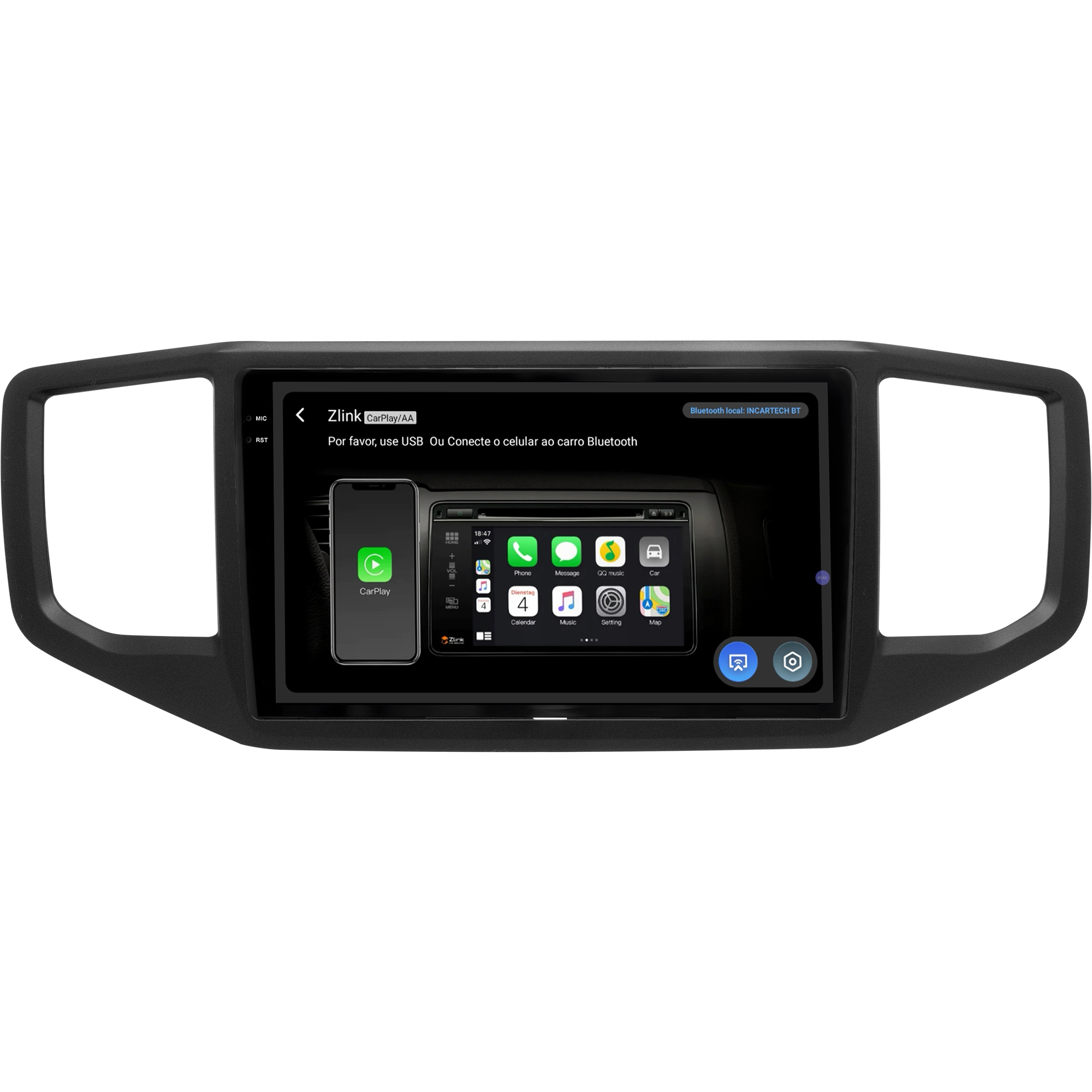 MULTIMÍDIA ADAK <BR> 2RAM 64GB QLED 9''<BR> AMAROK 2017 A 2024 - Imagem 7
