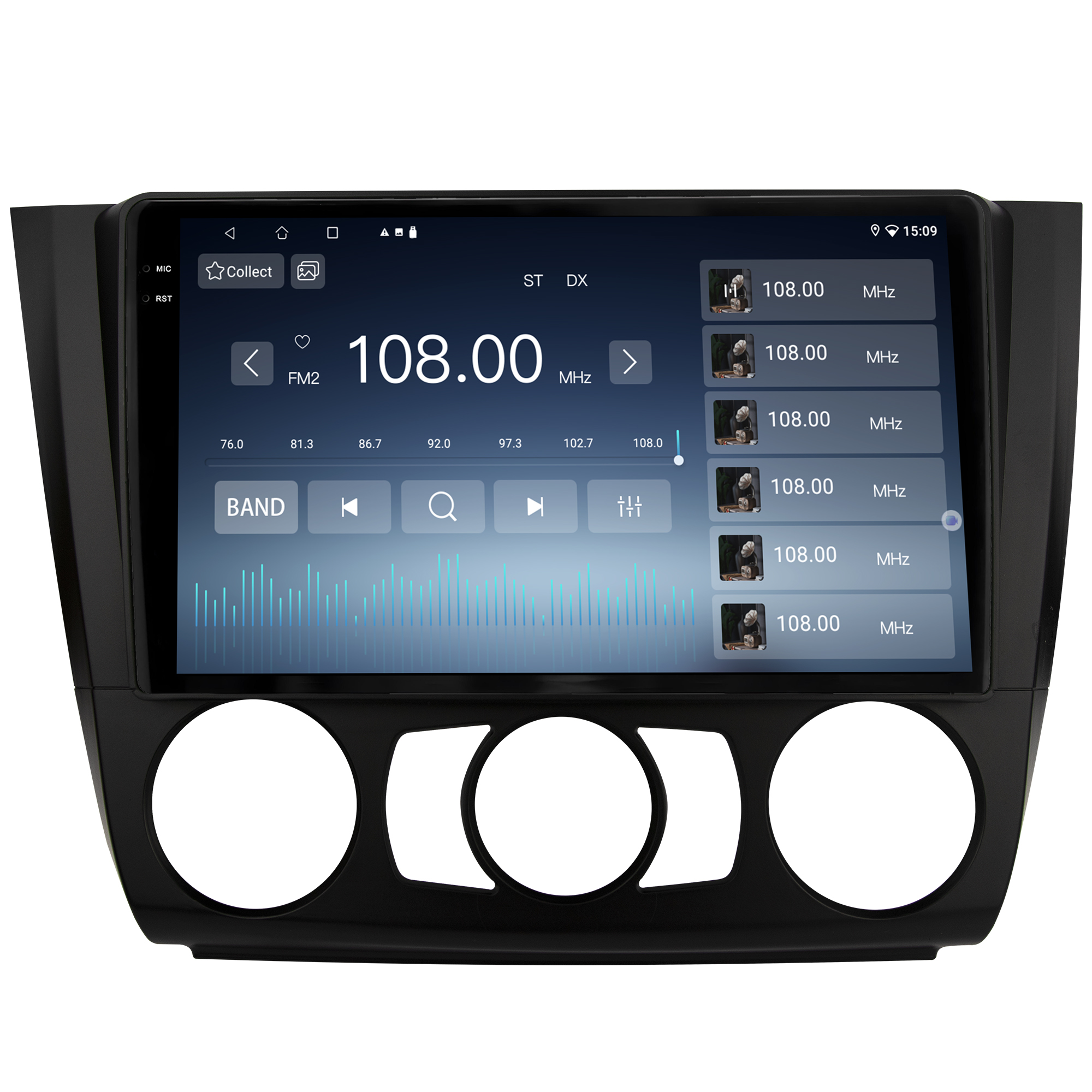 MULTIMÍDIA <BR> SOAUDIO S LINE <BR> 2RAM 64GB QLED 9'' <BR> SÉRIE 1 118i 120i 130i 135i <BR> 2006 A 2012 <BR> AR AR ANALÓGICO - Imagem 8