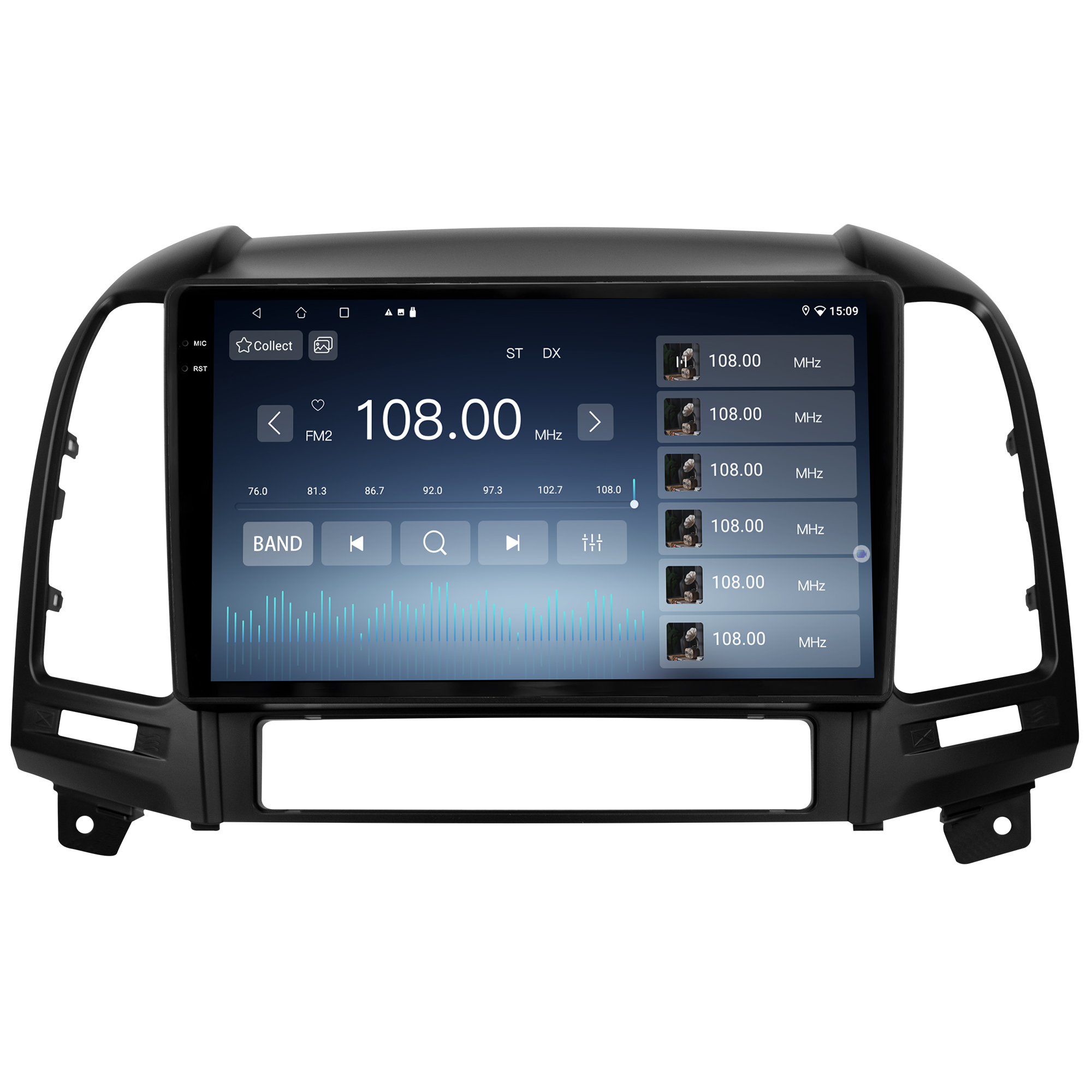 MULTIMÍDIA <BR> SOAUDIO S LINE <BR> 2RAM 64GB QLED 9''<BR> SANTA FÉ 2007 A 2013 - Imagem 8