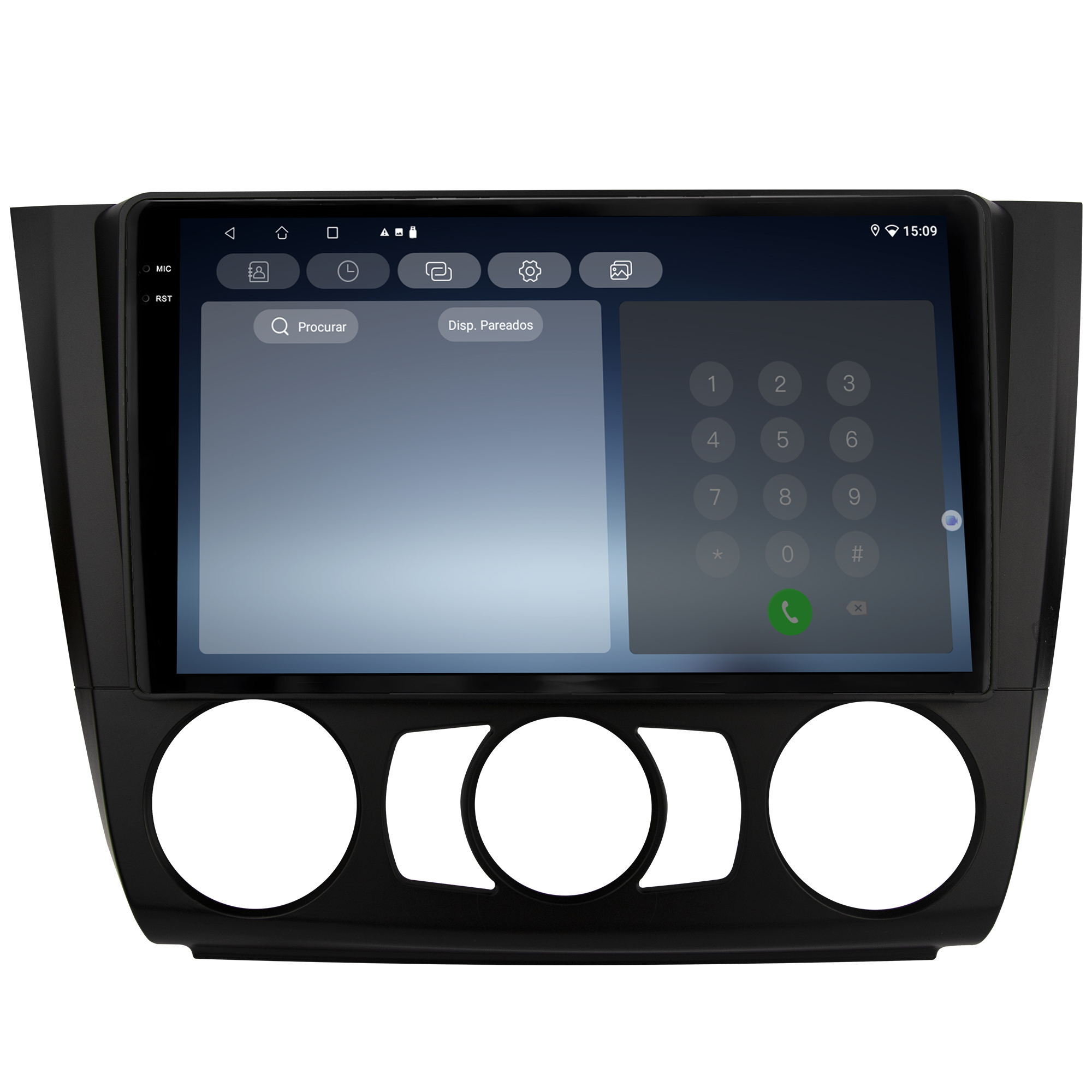 MULTIMÍDIA <BR> SOAUDIO S LINE <BR> 2RAM 64GB QLED 9'' <BR> SÉRIE 1 118i 120i 130i 135i <BR> 2006 A 2012 <BR> AR AR ANALÓGICO - Imagem 9