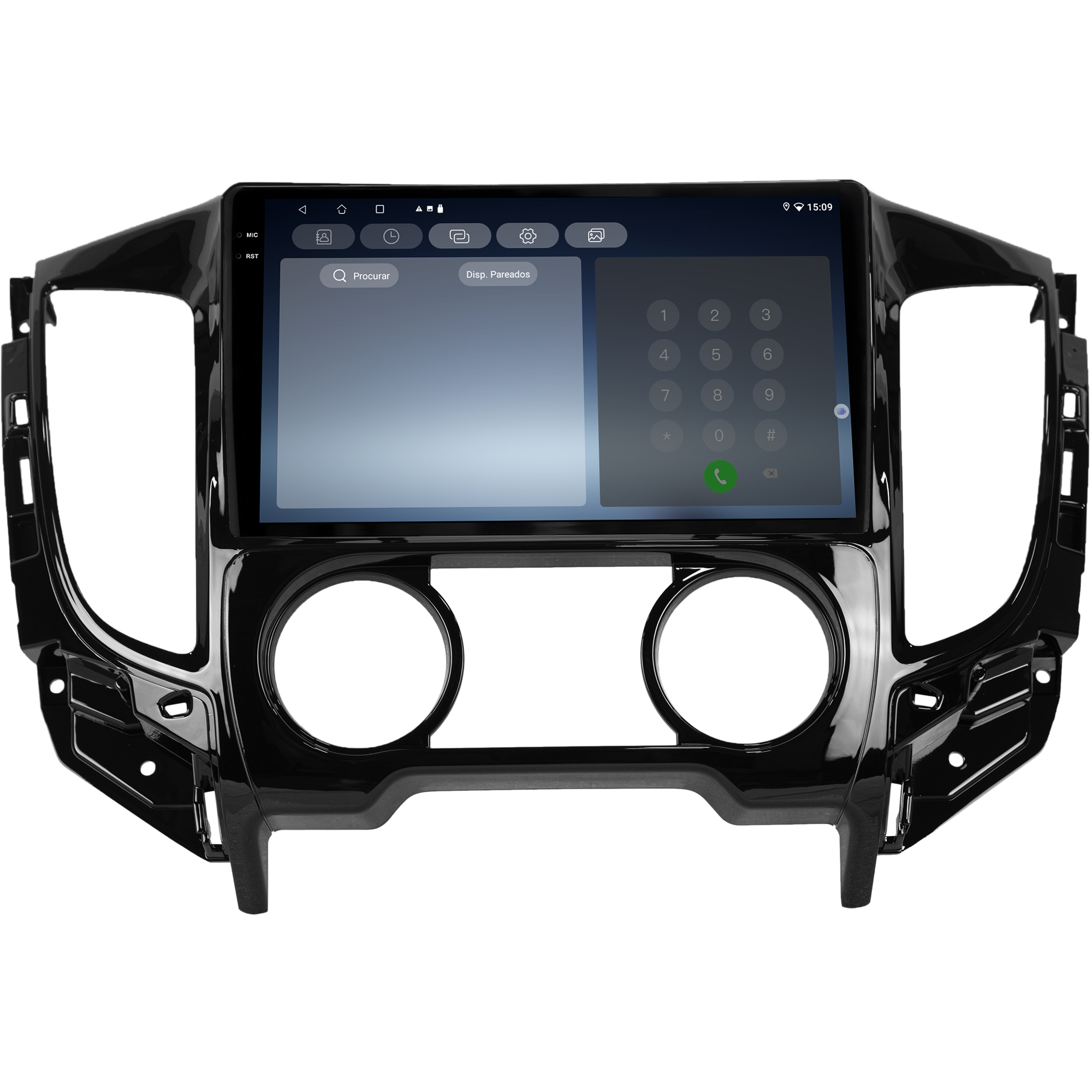 MULTIMÍDIA <BR> SOAUDIO S LINE <BR> 2RAM 64GB QLED 9'' <BR> L200 TRITON <BR> 2018 A 2024 <BR> AR ANALÓGICO - Imagem 9