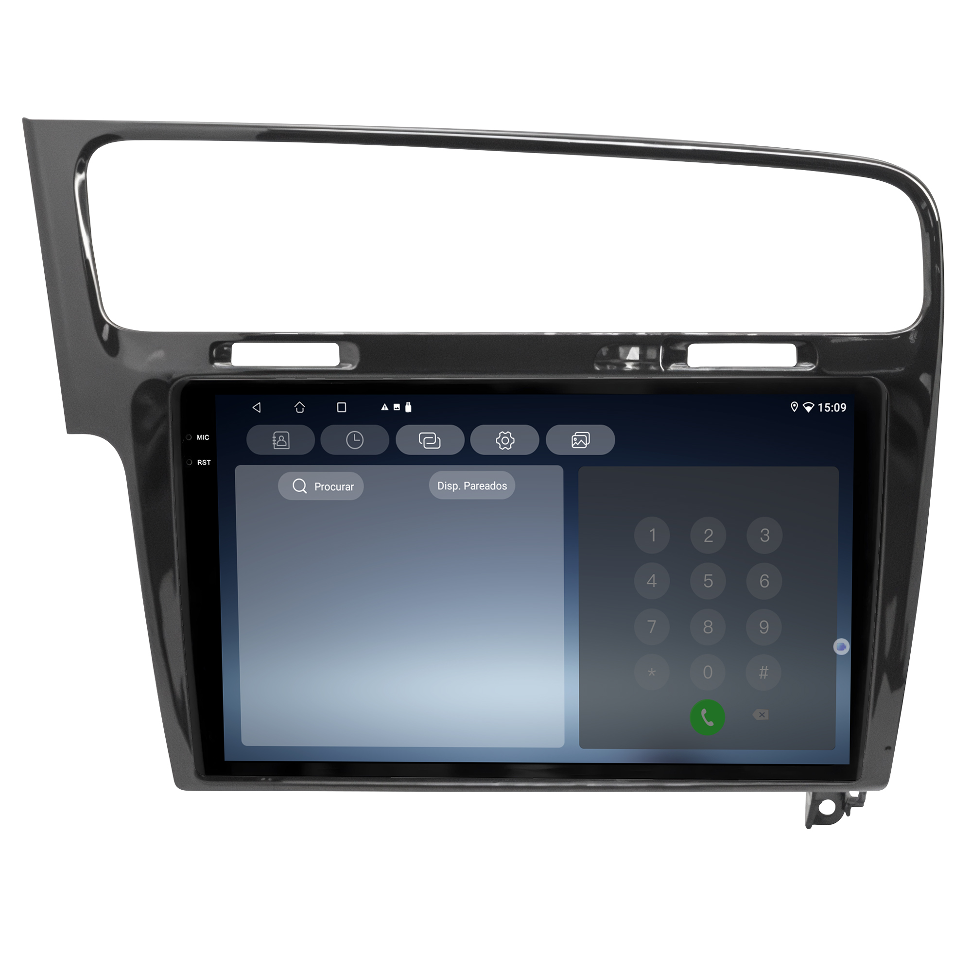 MULTIMÍDIA ADAK <BR> 2RAM 64GB QLED 10''<BR> GOLF 2013 A 2022 - Imagem 9