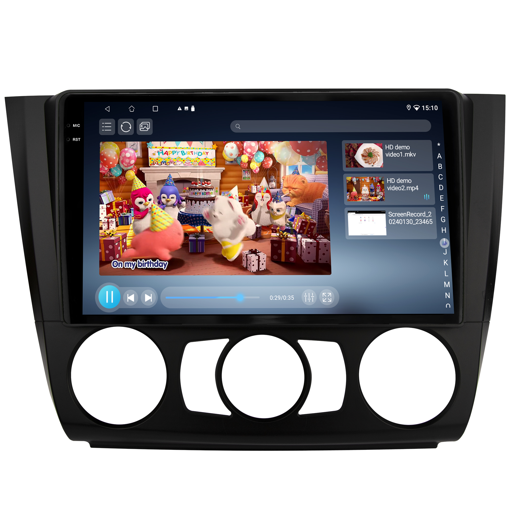 MULTIMÍDIA <BR> SOAUDIO S LINE <BR> 2RAM 64GB QLED 9'' <BR> SÉRIE 1 118i 120i 130i 135i <BR> 2006 A 2012 <BR> AR AR ANALÓGICO - Imagem 11