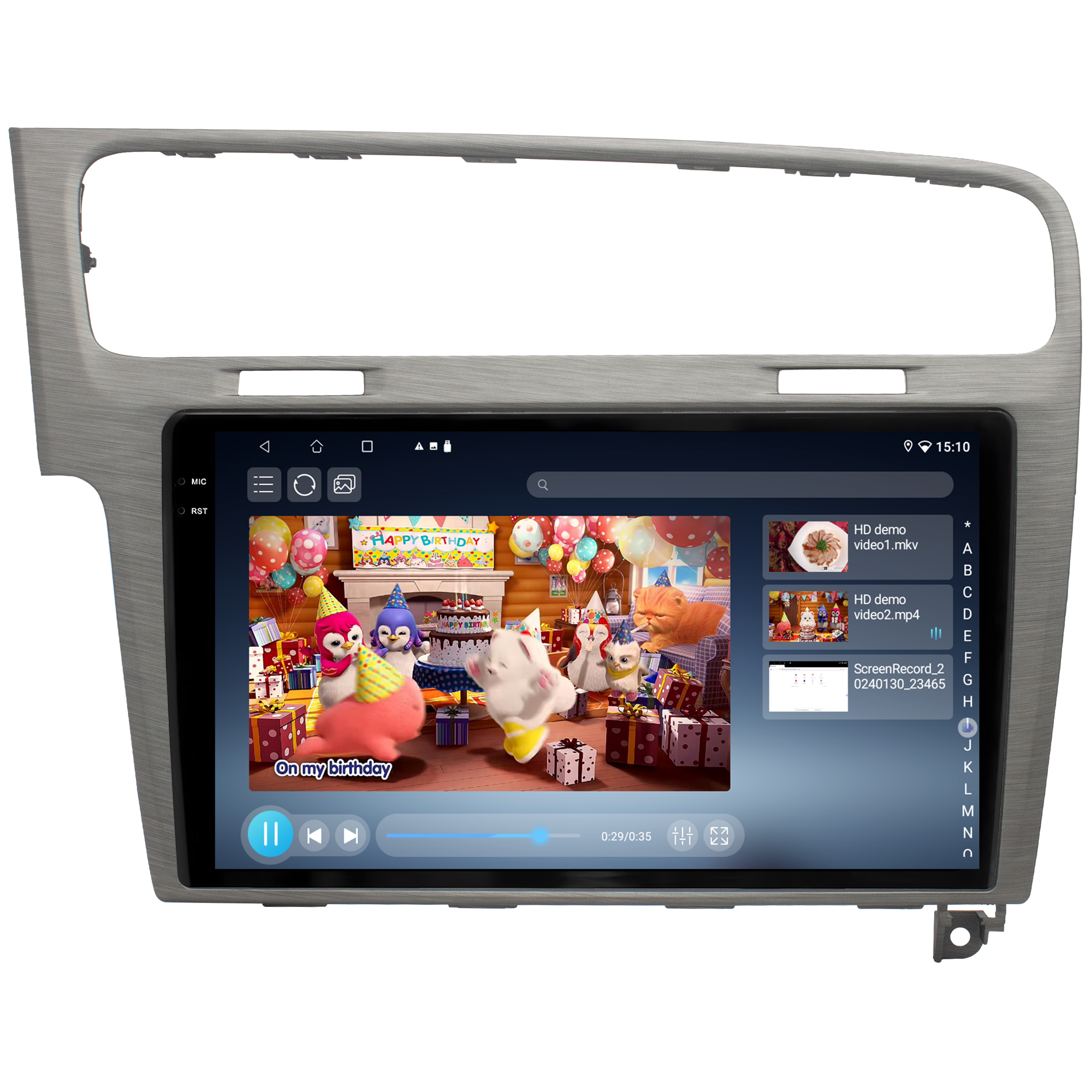 MULTIMÍDIA ADAK <BR> 2RAM 64GB QLED 10''<BR> GOLF 2013 A 2022 - Imagem 11