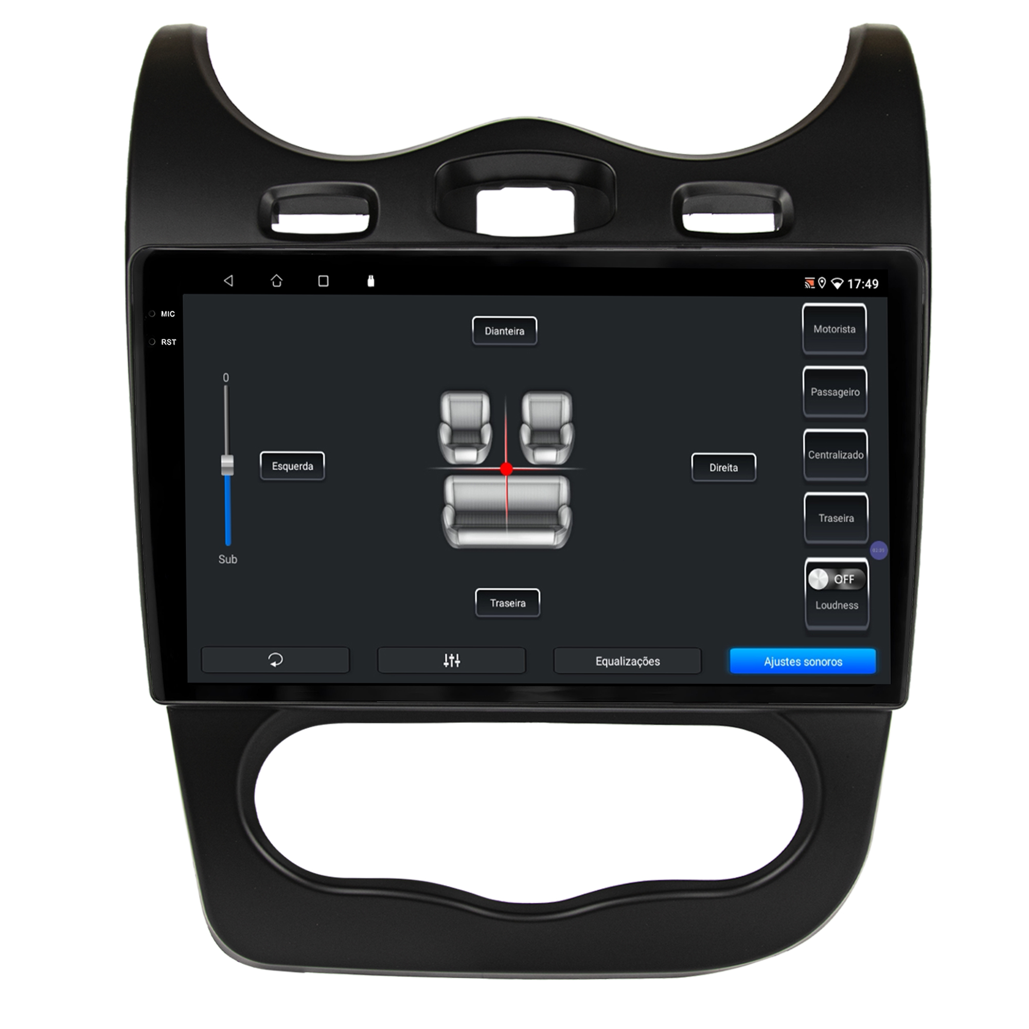 MULTIMÍDIA <BR> SOAUDIO S LINE <BR> 2RAM 64GB QLED 10" <BR> SANDERO <BR> LOGAN 2012 A 2014 - Imagem 10