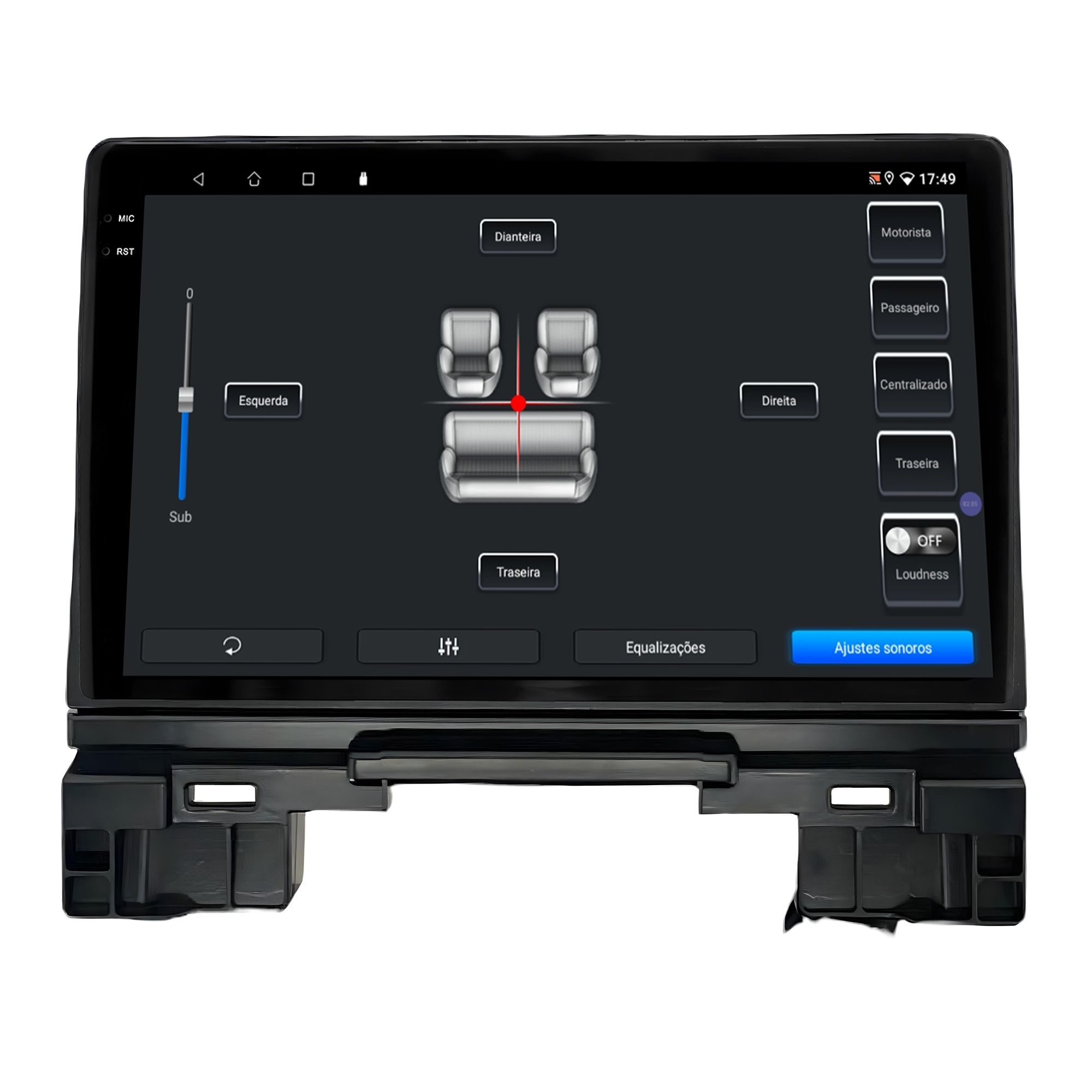 MULTIMÍDIA <BR> SOAUDIO S LINE <BR> 2RAM 64GB QLED 10'' <BR> HRV 2022 ACIMA - Imagem 10