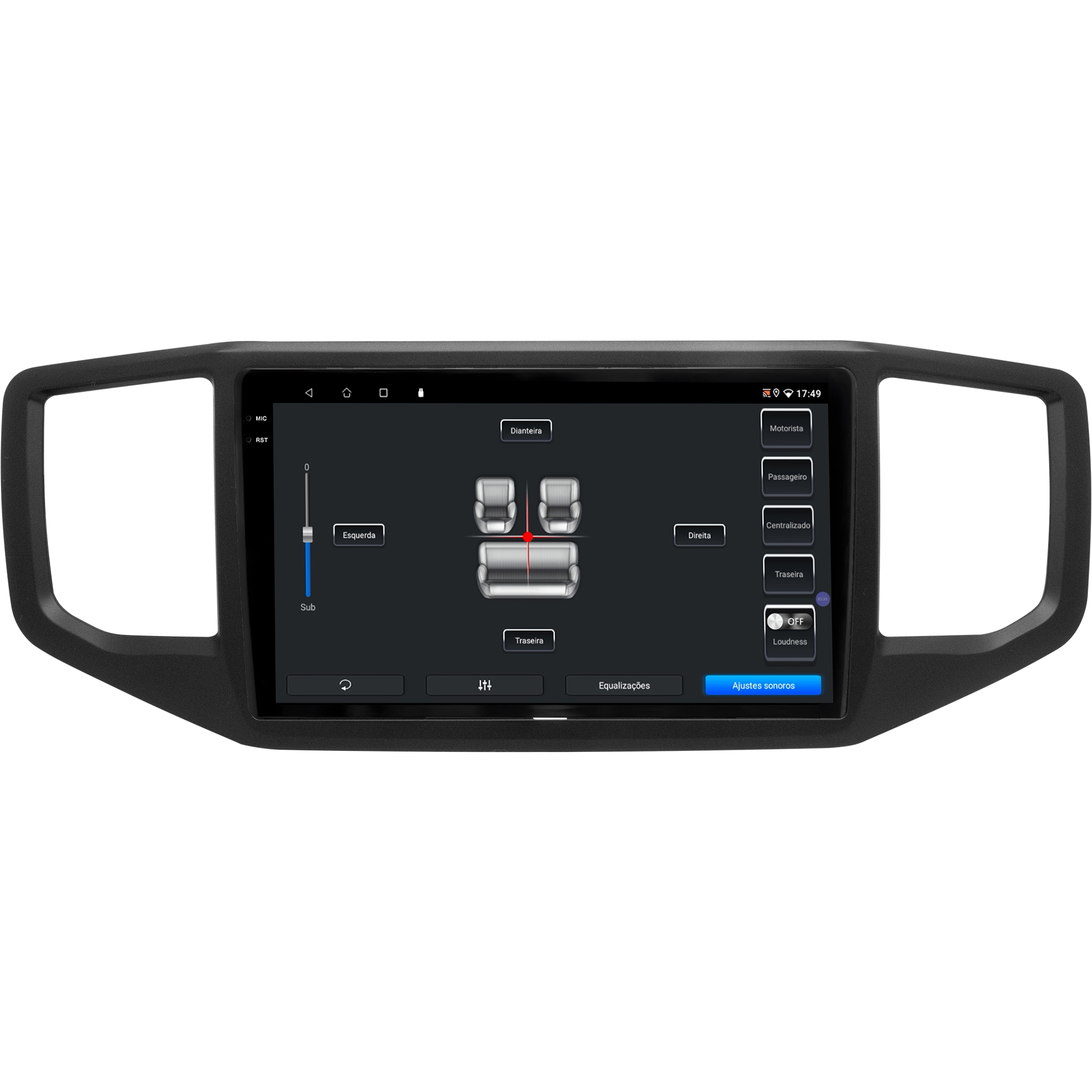 MULTIMÍDIA ADAK <BR> 2RAM 64GB QLED 9''<BR> AMAROK 2017 A 2024 - Imagem 10