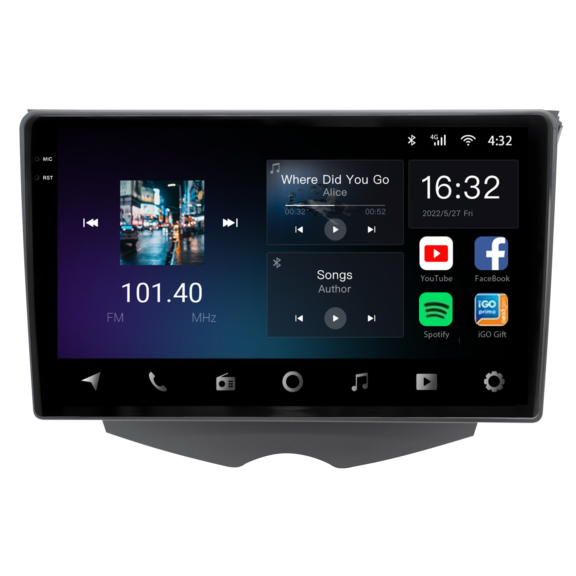 MULTIMÍDIA <BR> AIKON CORE RED <BR> 2RAM 64GB QLED 9'' <BR> VELOSTER - Imagem 3