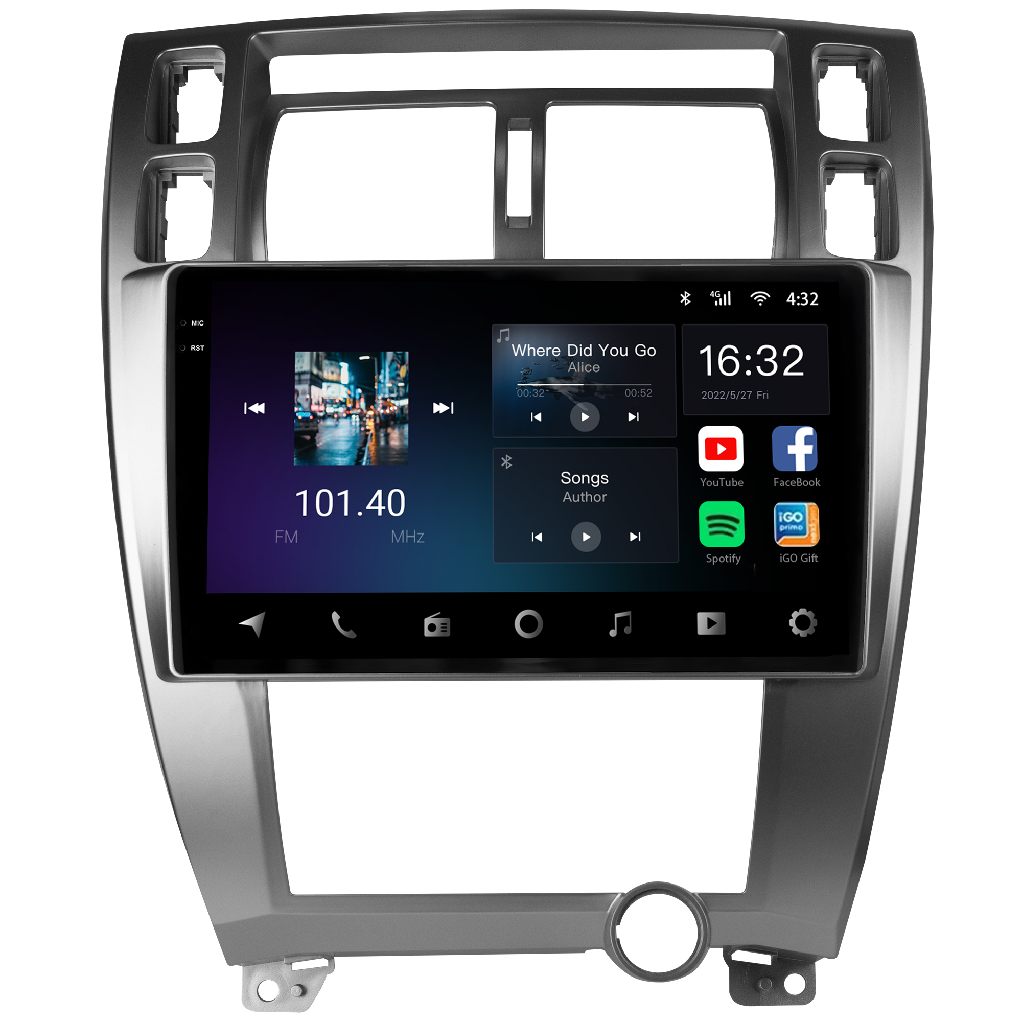 MULTIMÍDIA <BR> AIKON CORE RED <BR> 2RAM 64GB QLED 10" <BR> TUCSON ATÉ 2016 - Imagem 3