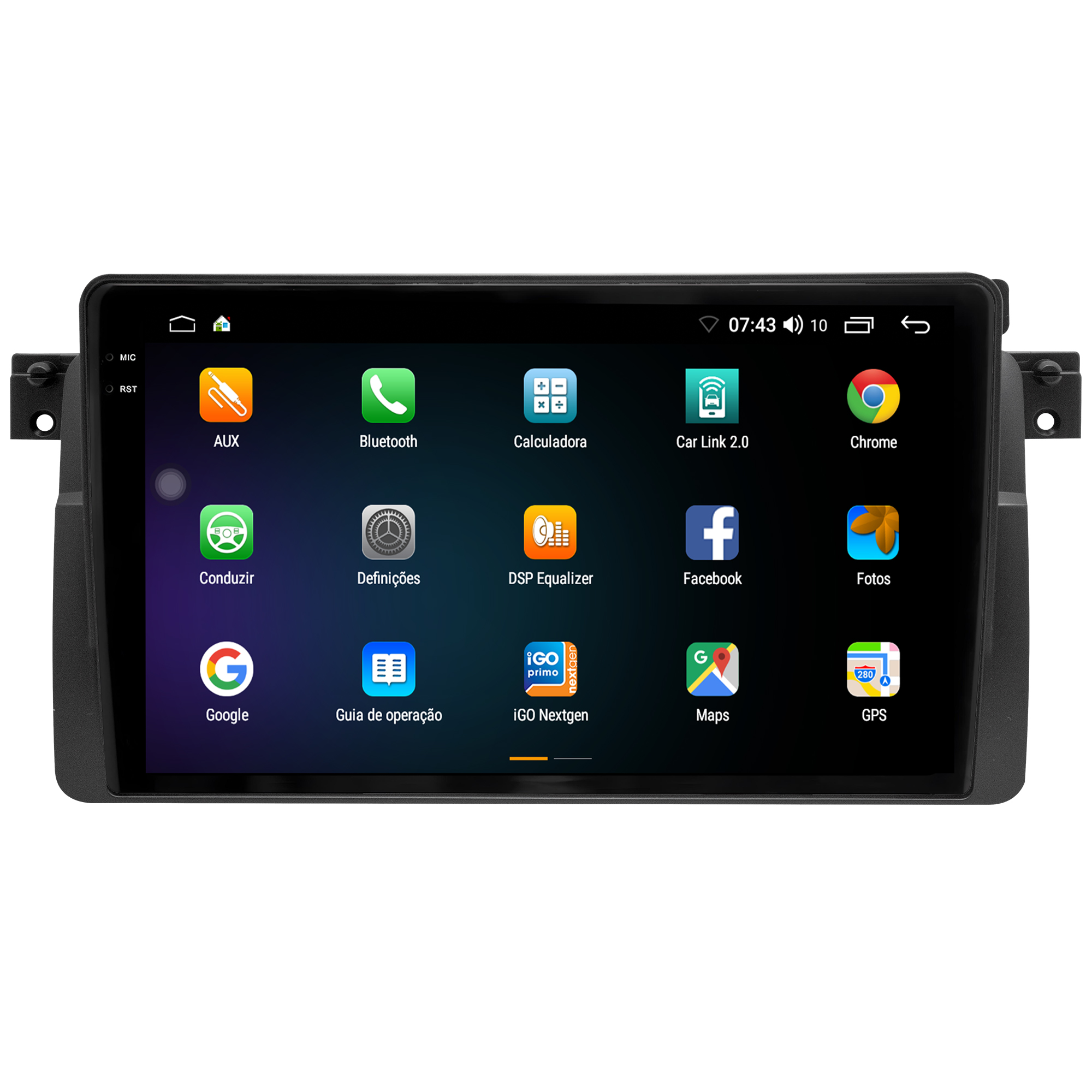 MULTIMÍDIA <BR> AIKON CORE RED <BR> 2RAM 64GB QLED 9'' <BR> SÉRIE 3 E46 320i <BR> 323ci 325i 328i 330i <BR> 1999 A 2004 - Imagem 4