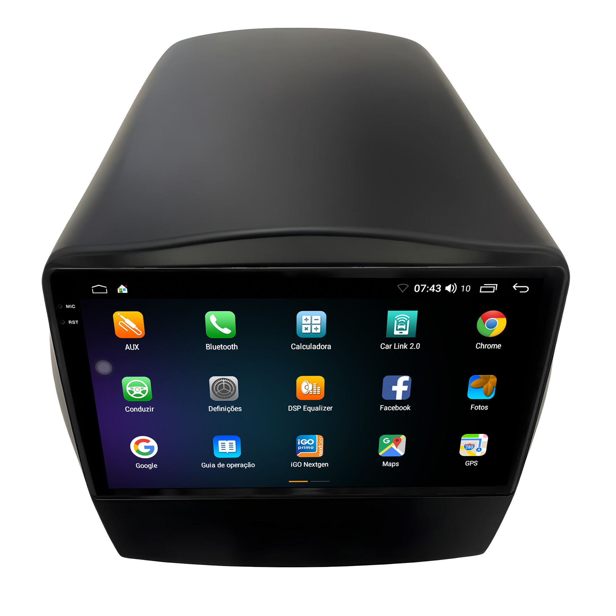 MULTIMÍDIA <BR> AIKON CORE RED <BR> 2RAM 64GB QLED 9'' <BR>HYUNDAI IX35 - Imagem 4