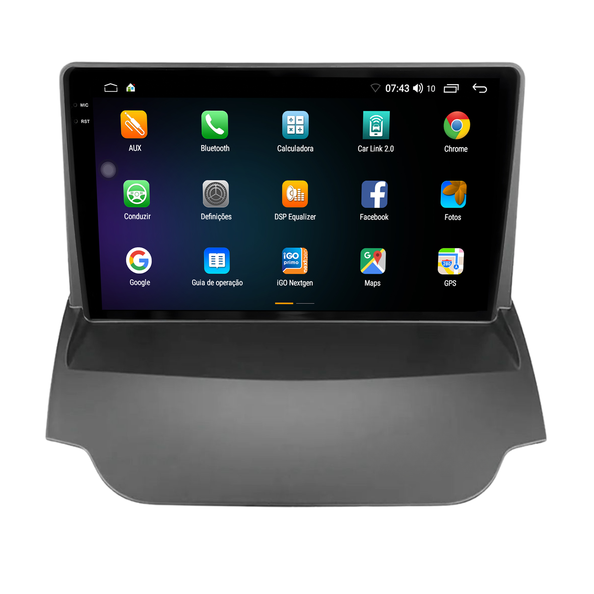 MULTIMÍDIA <BR> AIKON CORE RED <BR> 2RAM 64GB QLED 9'' <BR> ECOSPORT <BR> 2013 A 2017 - Imagem 4
