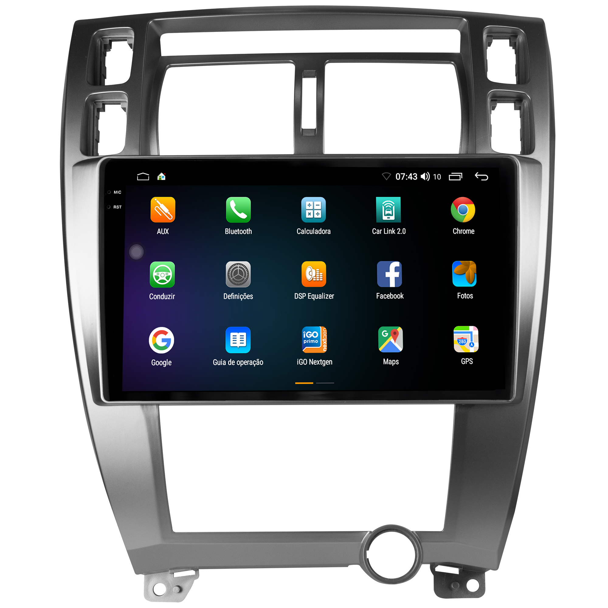 MULTIMÍDIA <BR> AIKON CORE RED <BR> 2RAM 64GB QLED 10" <BR> TUCSON ATÉ 2016 - Imagem 4