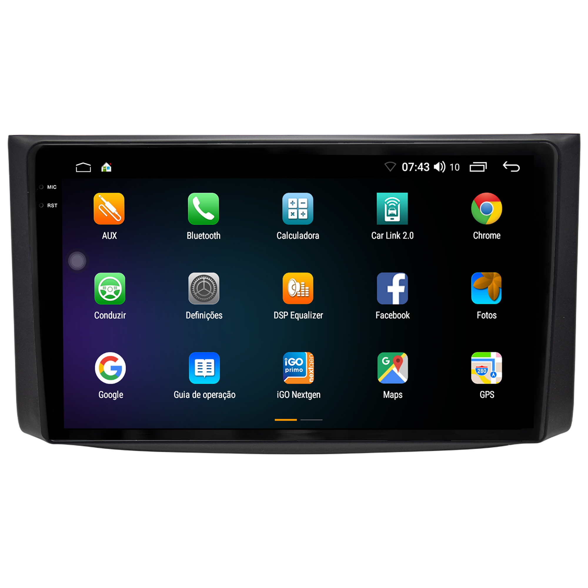 MULTIMÍDIA <BR> AIKON CORE RED <BR> 2RAM 64GB QLED 9" <BR> CAPTIVA - Imagem 4