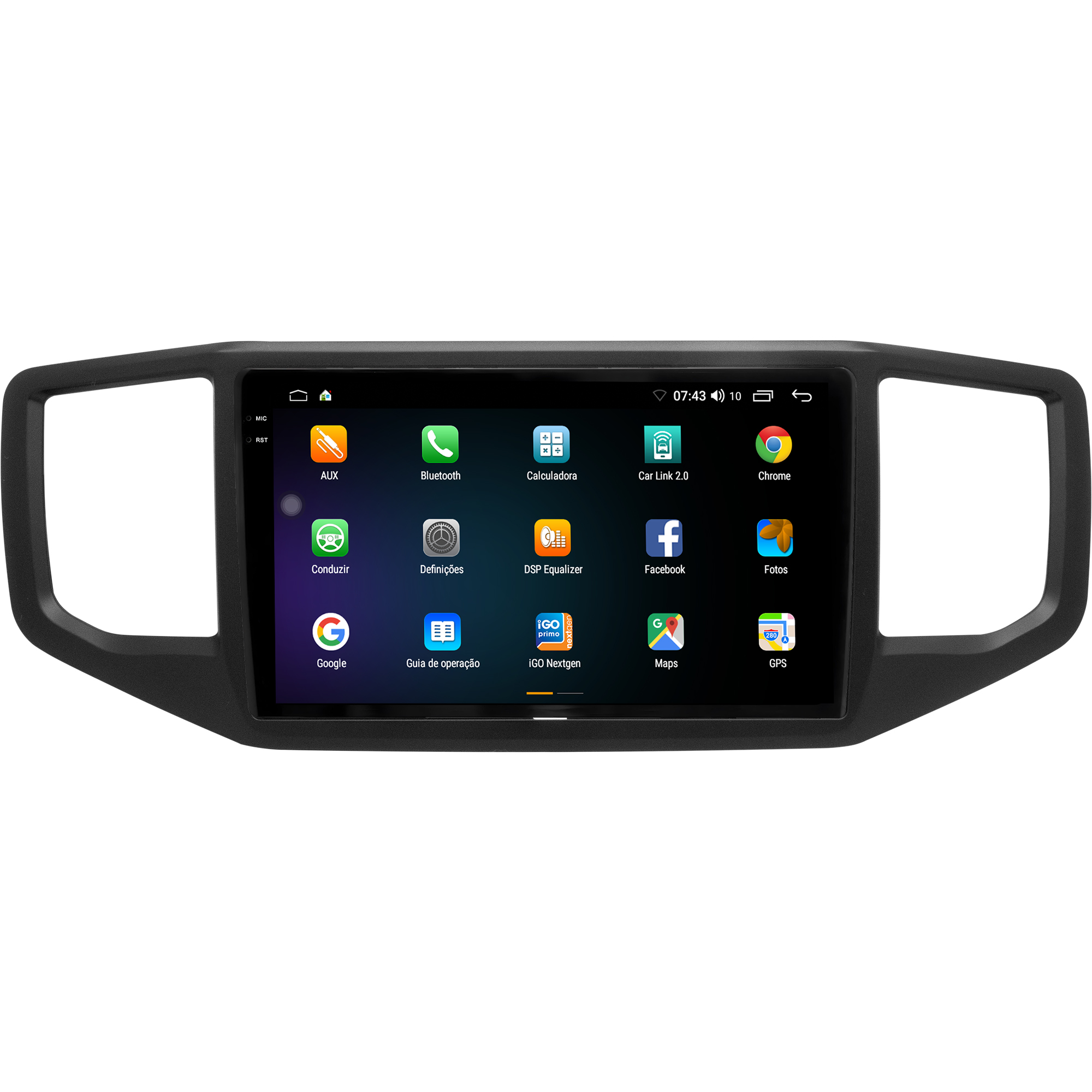 MULTIMÍDIA <BR> AIKON CORE RED <BR> 2RAM 64GB QLED 9''<BR> AMAROK 2017 A 2024 - Imagem 4