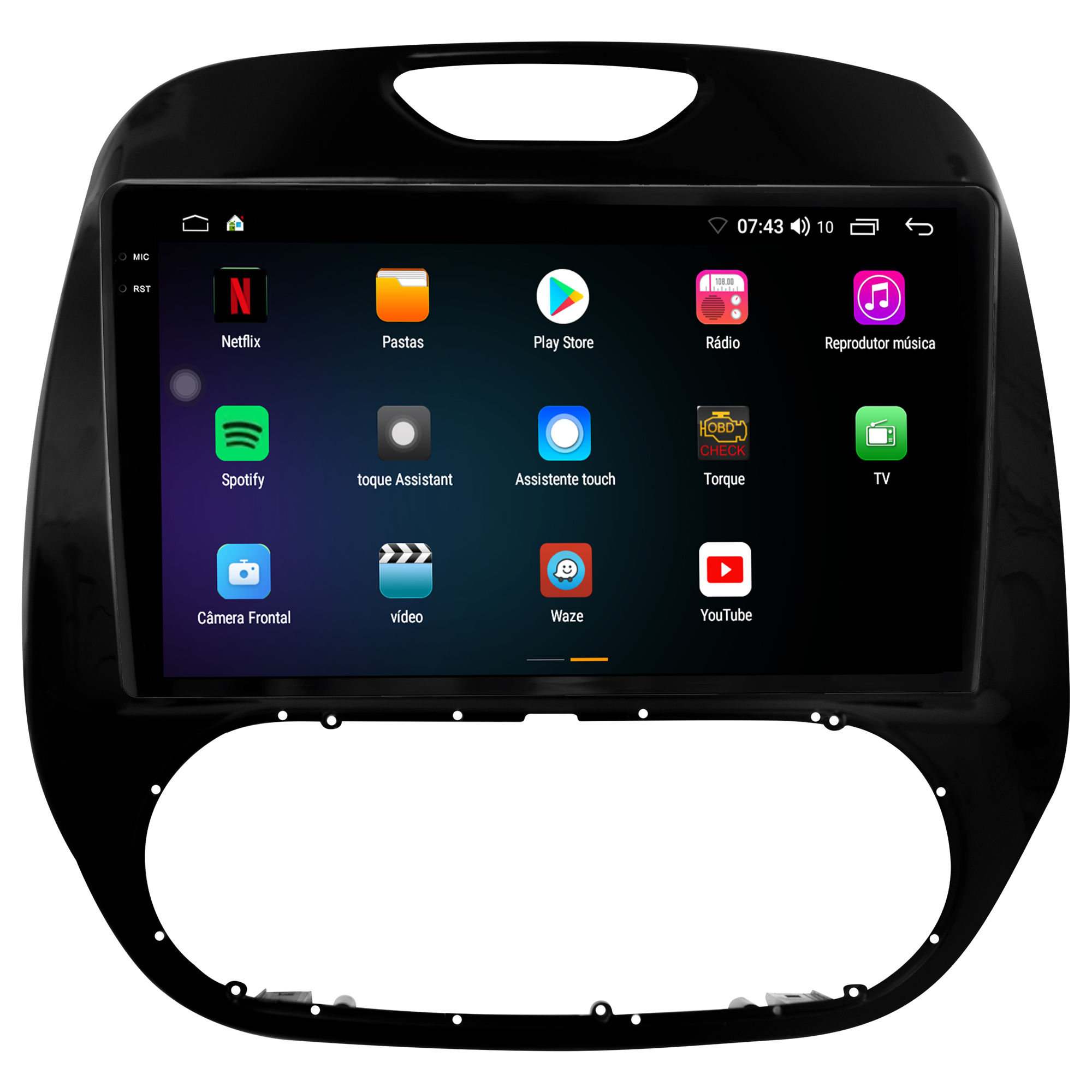 MULTIMÍDIA <BR> AIKON CORE RED <BR> 2RAM 64GB QLED 9'' <BR> CAPTUR - Imagem 5