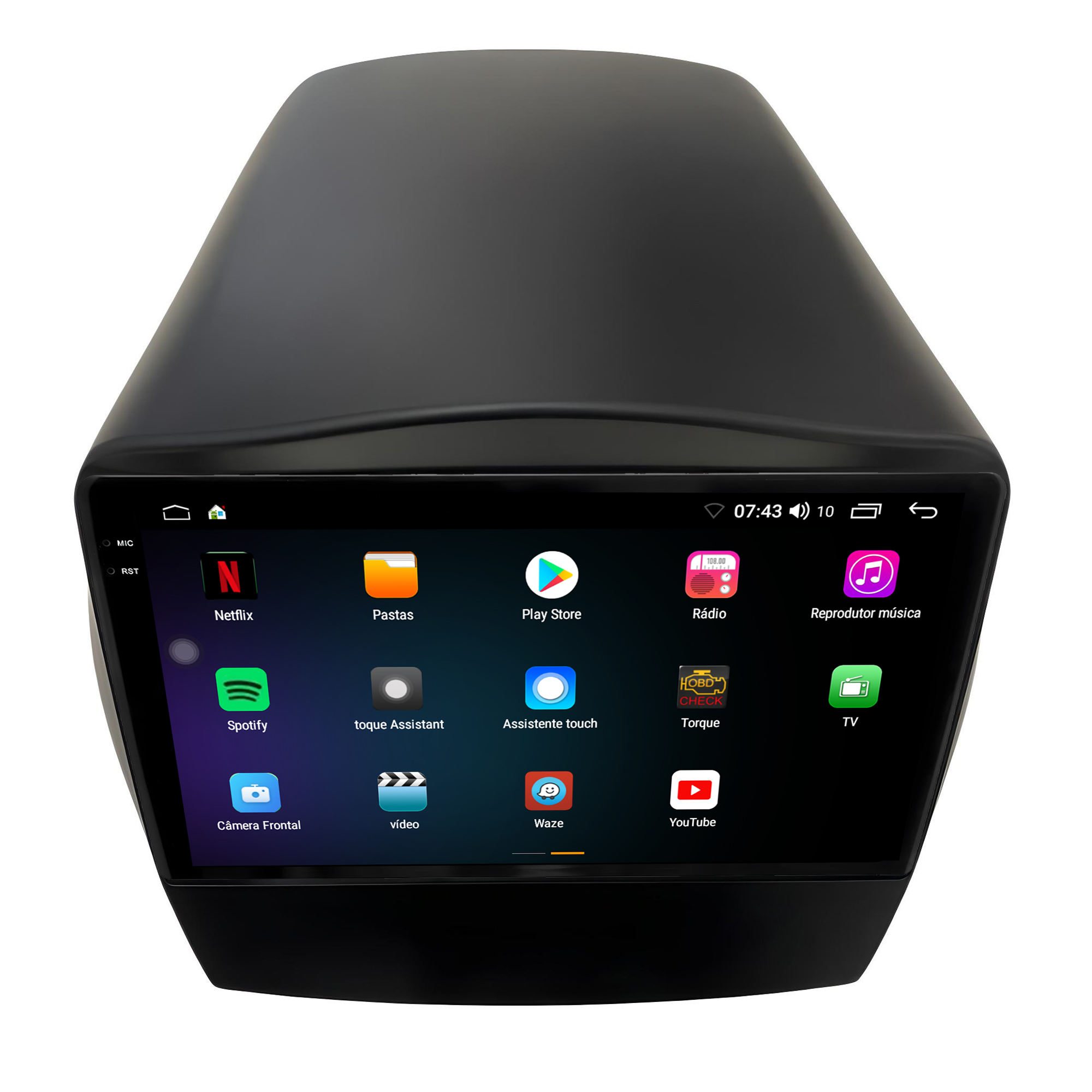 MULTIMÍDIA <BR> AIKON CORE RED <BR> 2RAM 64GB QLED 9'' <BR>HYUNDAI IX35 - Imagem 5