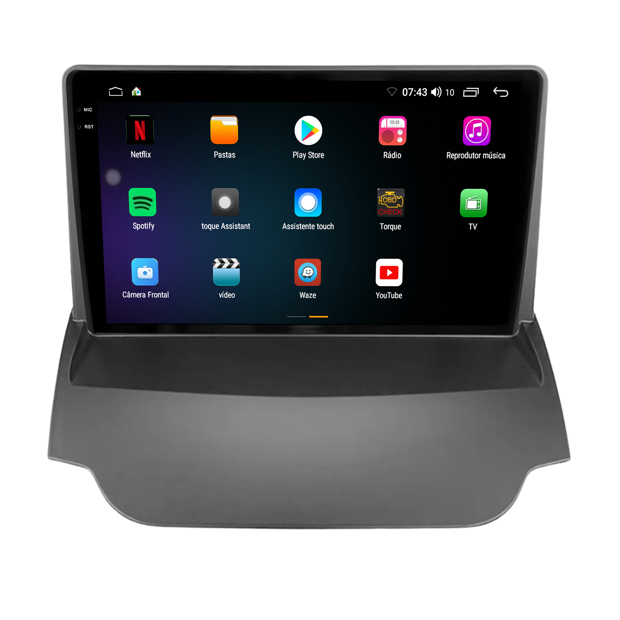 MULTIMÍDIA <BR> AIKON CORE RED <BR> 2RAM 64GB QLED 9'' <BR> ECOSPORT <BR> 2013 A 2017 - Imagem 5
